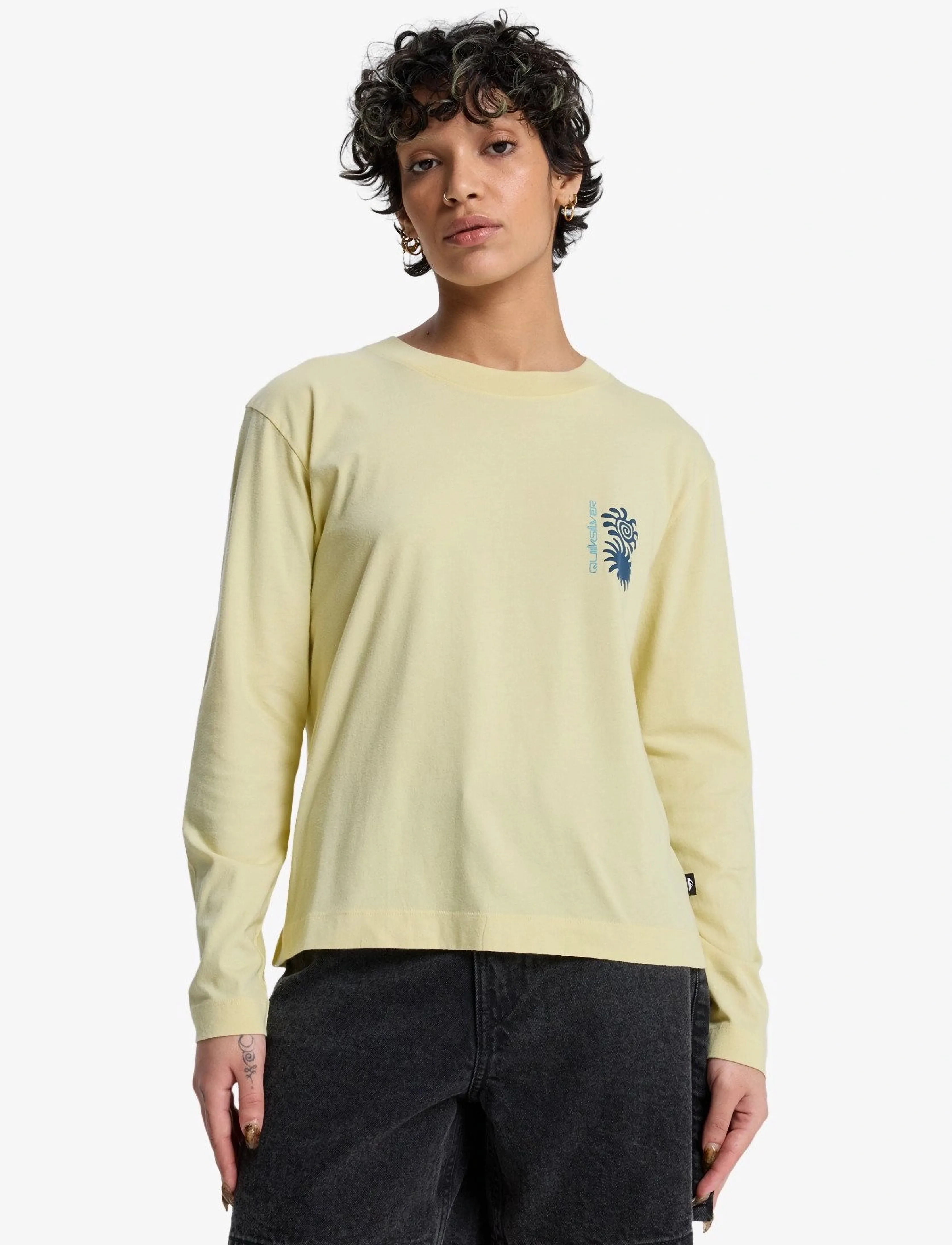 Quiksilver STANDARD LS TEE - T-shirts & Toppar - GARDEN GLADE / yellow