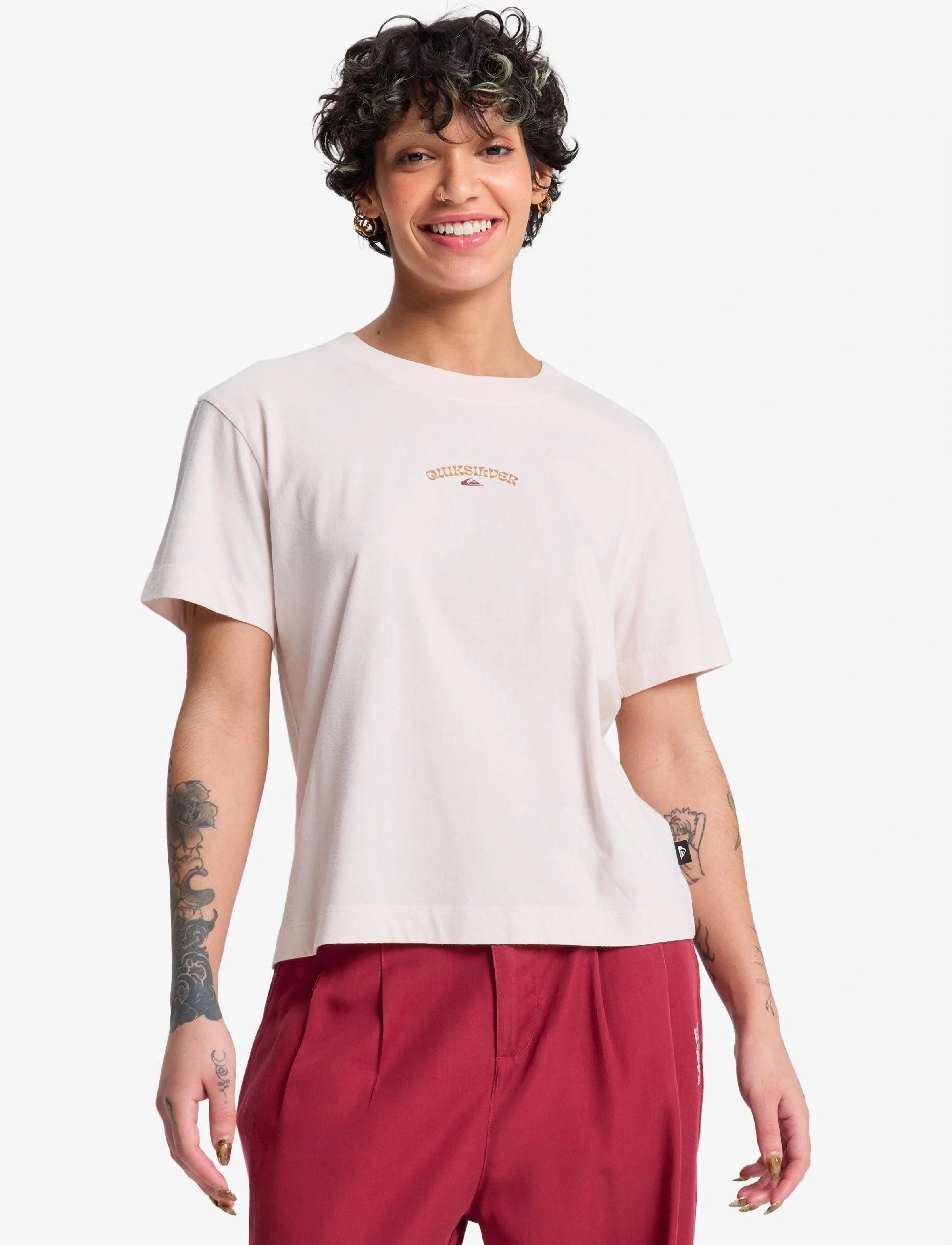 Quiksilver STANDARD SS TEE - T-shirts & Toppar - ROSEWATER / pink/rose