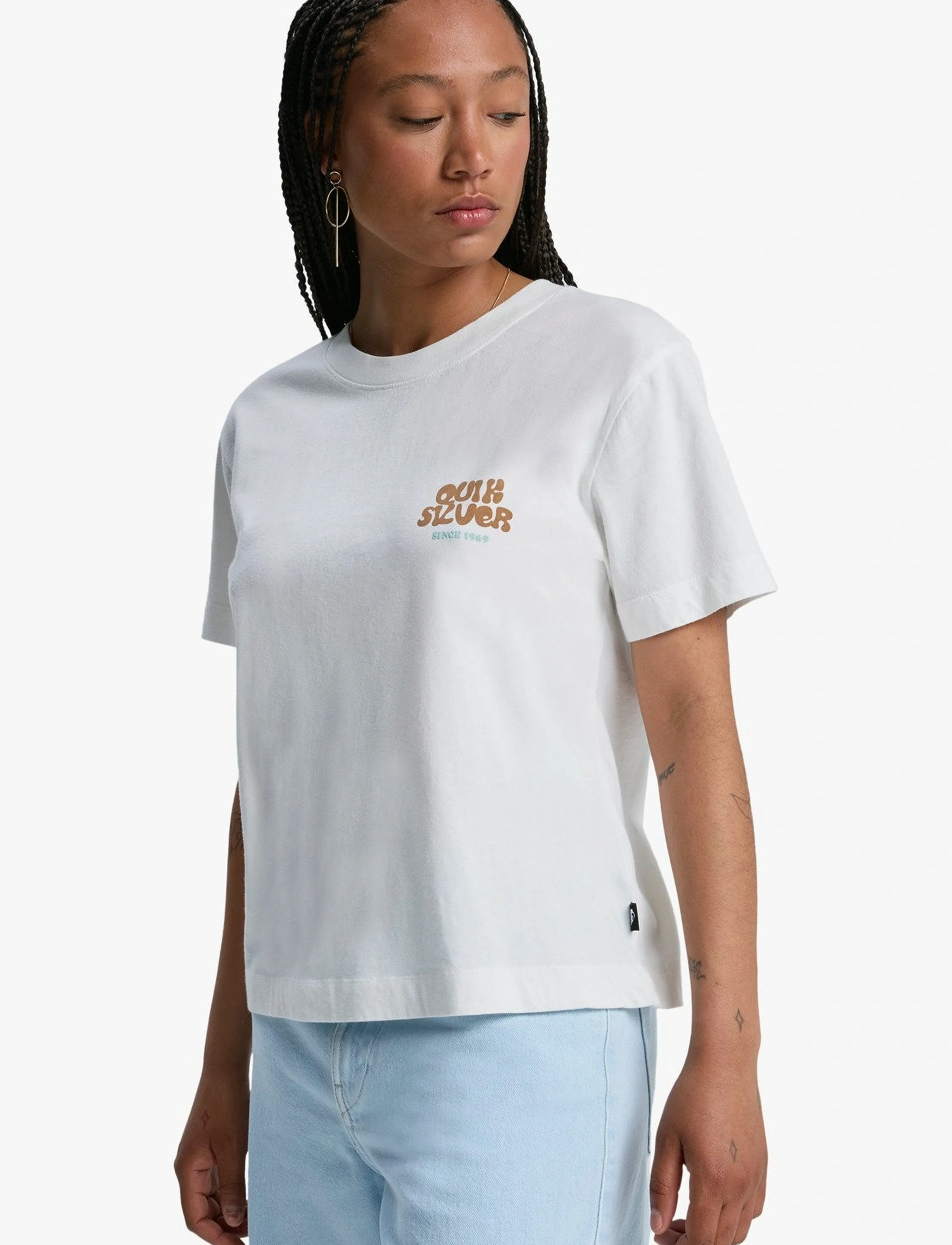 Quiksilver - STANDARD SS TEE - t-shirts - snow white - 2