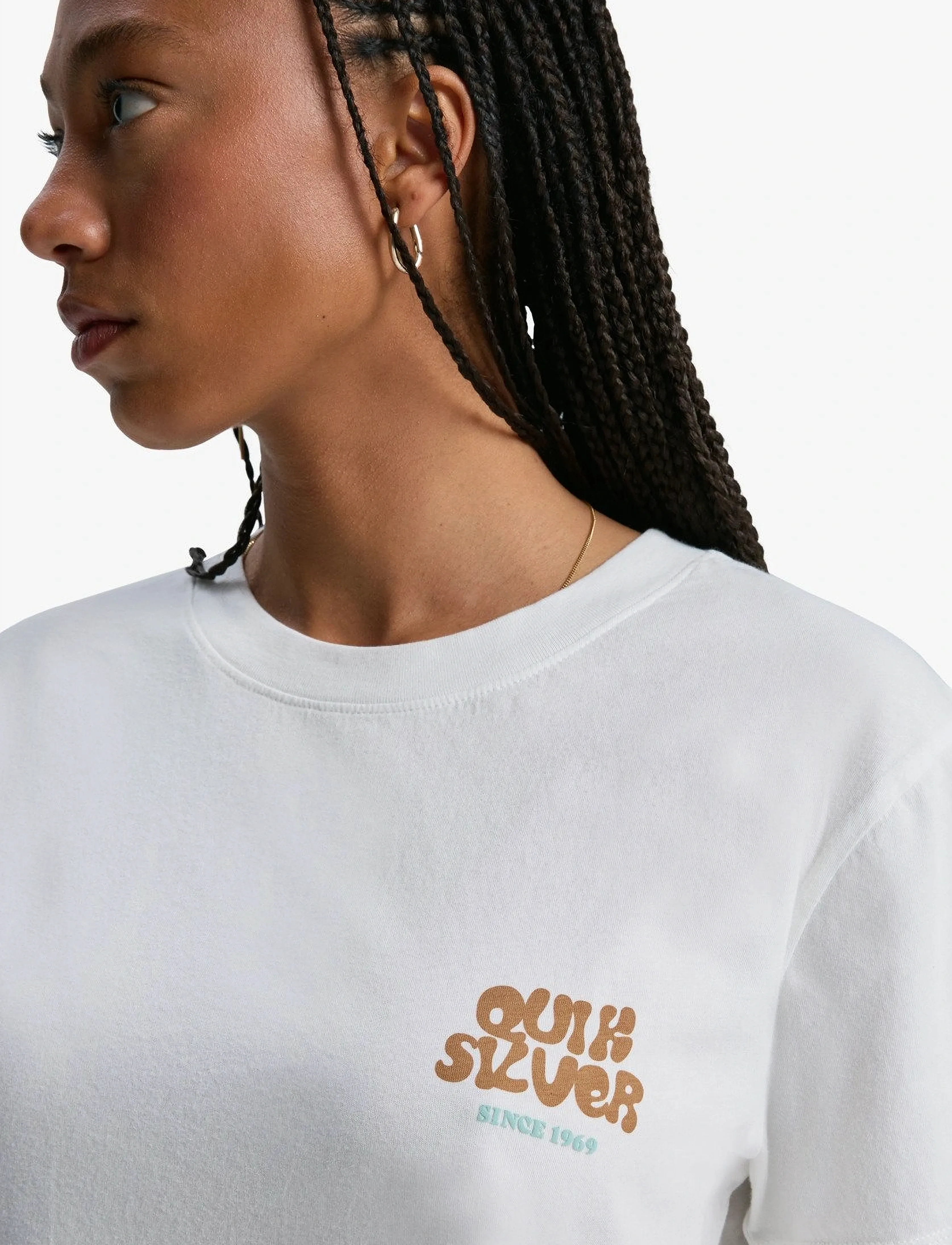 Quiksilver - STANDARD SS TEE - t-shirts - snow white - 3
