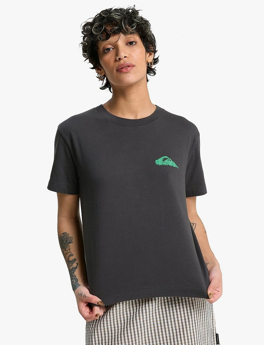 Quiksilver - STANDARD SS TEE - t-shirts - tarmac - 0