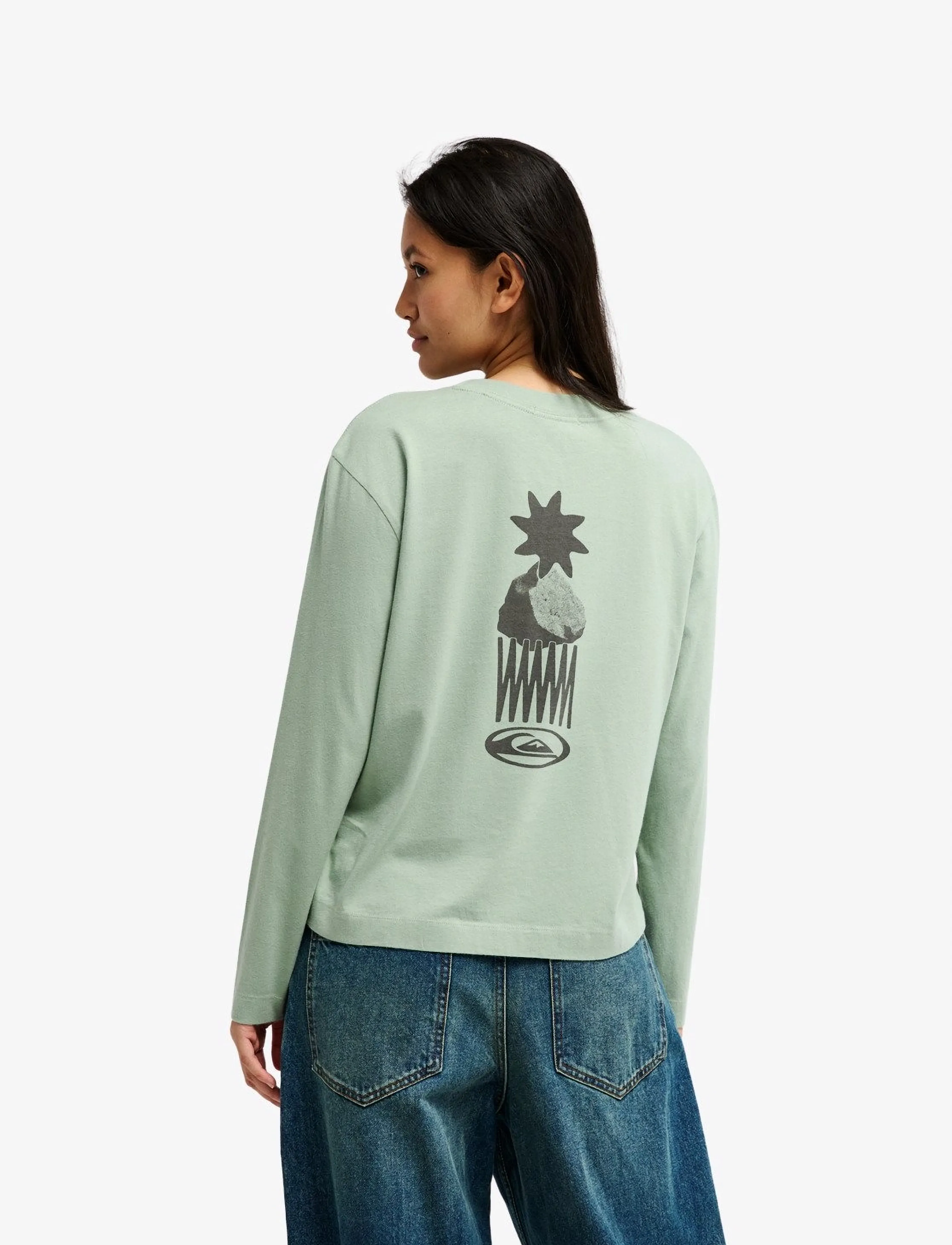 Quiksilver - STANDARD LS TEE - pikkade varrukatega alussärgid - iceberg green - 3
