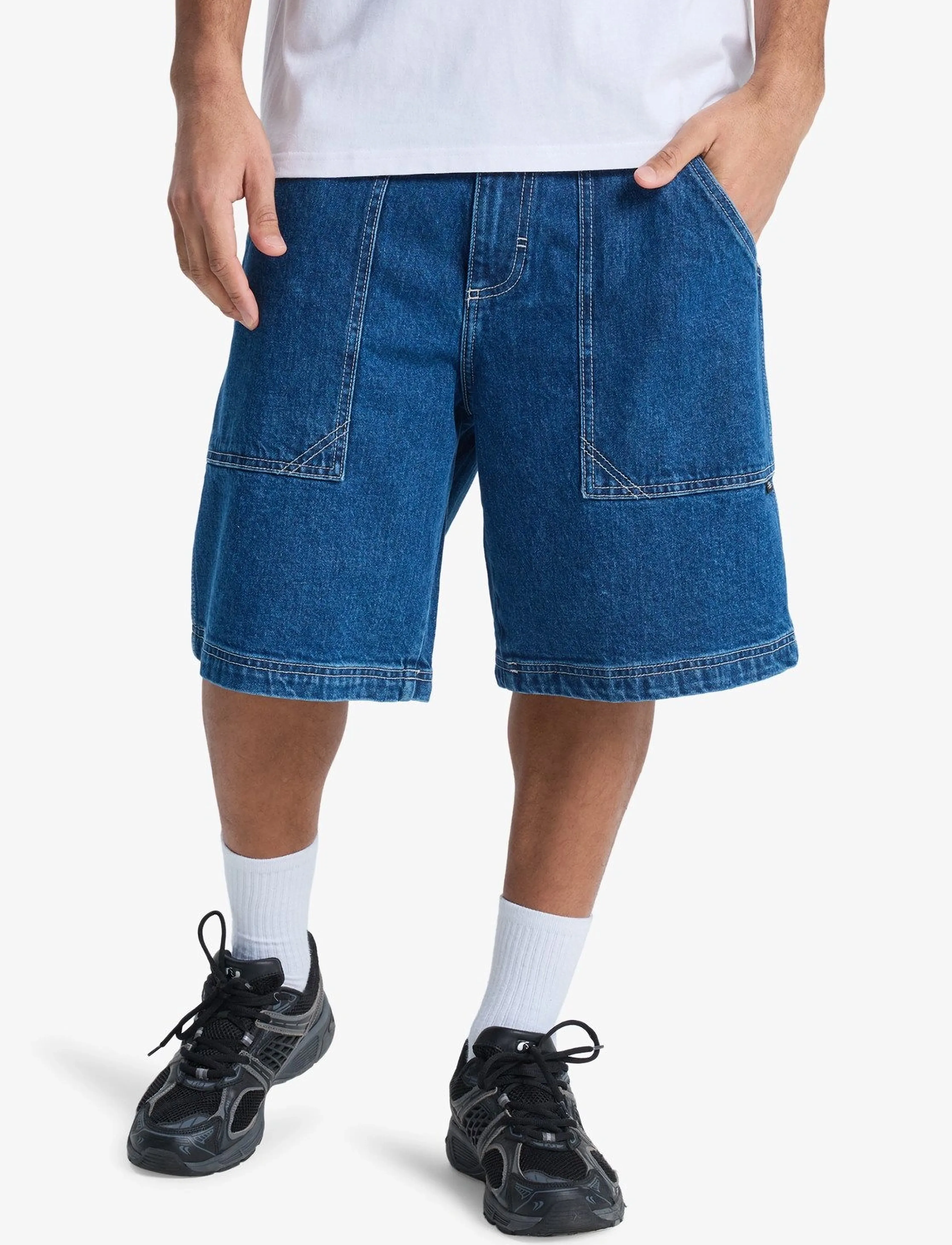 Quiksilver Mercury Denim Short, 32, Blue, Sport Shorts > Sport Casual Shorts, Herre