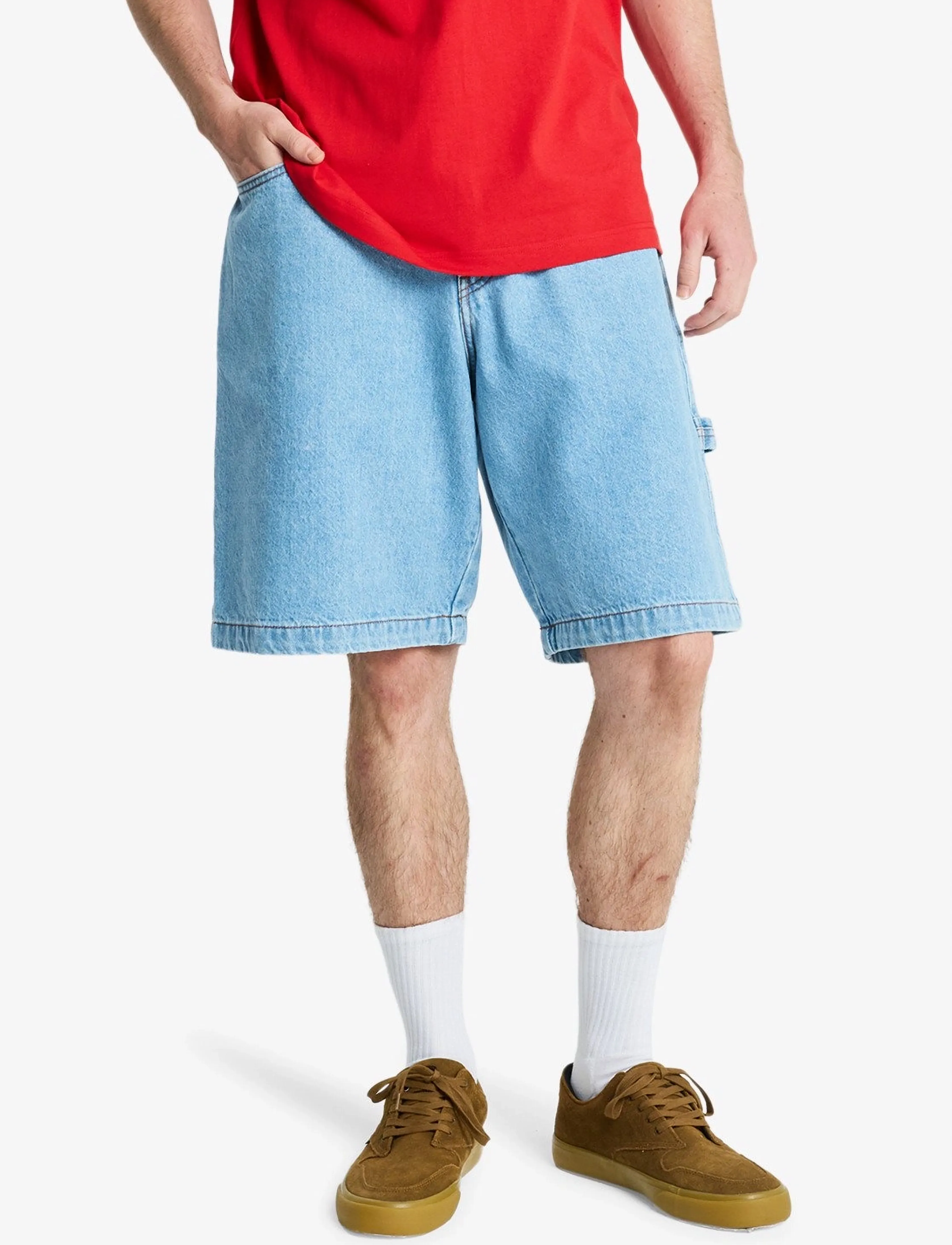 Quiksilver Yg Baggy Denim Short, 36, Blue, Shorts > Denim Shorts, Herre