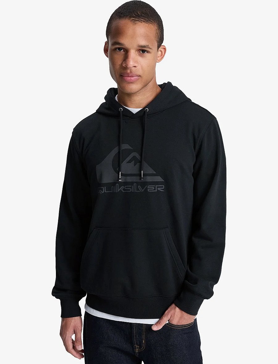 Quiksilver - COMP LOGO HOODIE - huvtröjor - black - 0