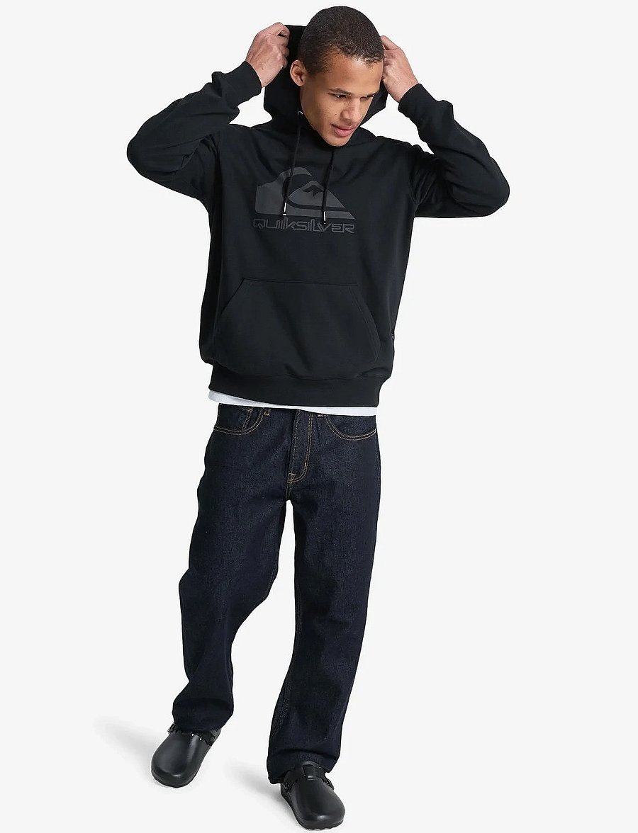 Quiksilver - COMP LOGO HOODIE - huvtröjor - black - 4