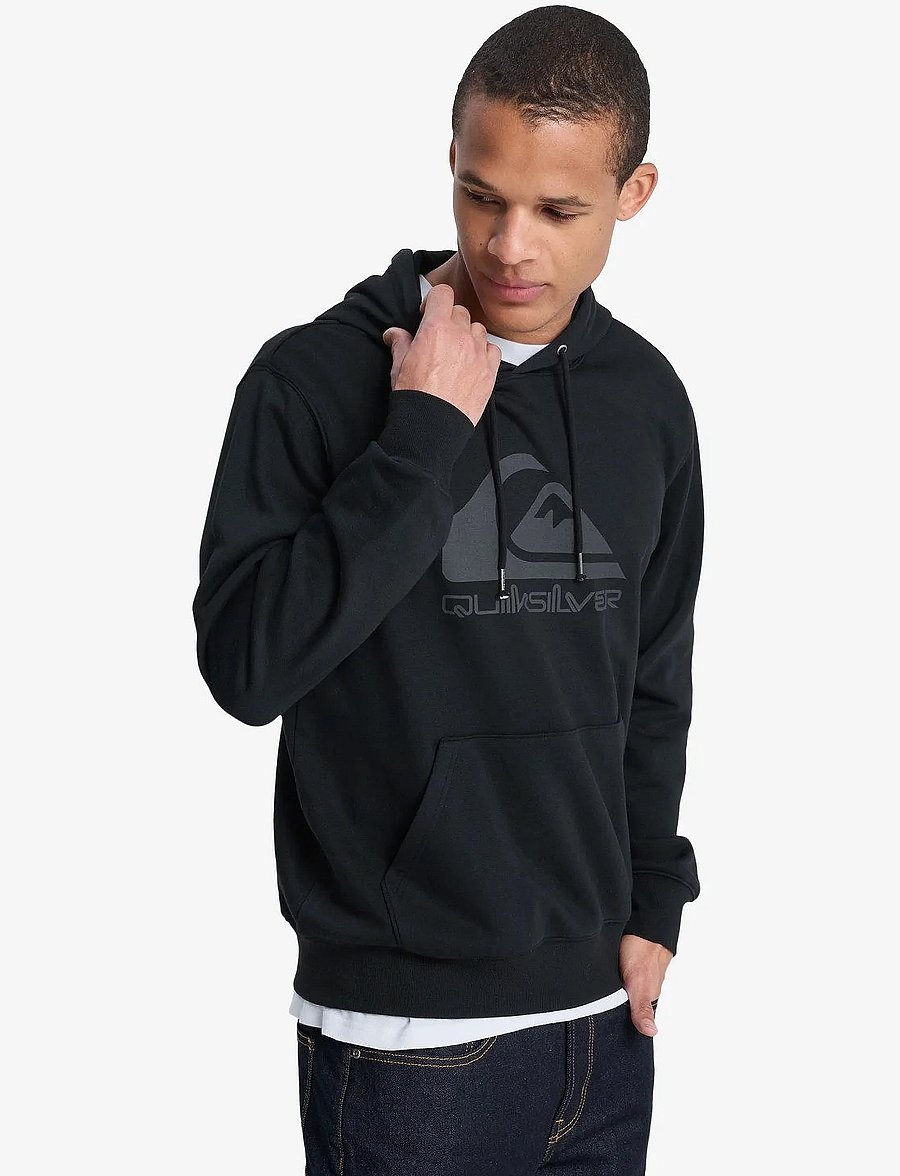 Quiksilver - COMP LOGO HOODIE - huvtröjor - black - 5