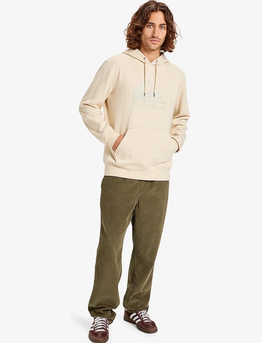 Quiksilver - COMP LOGO HOODIE - huvtröjor - bone white - 4
