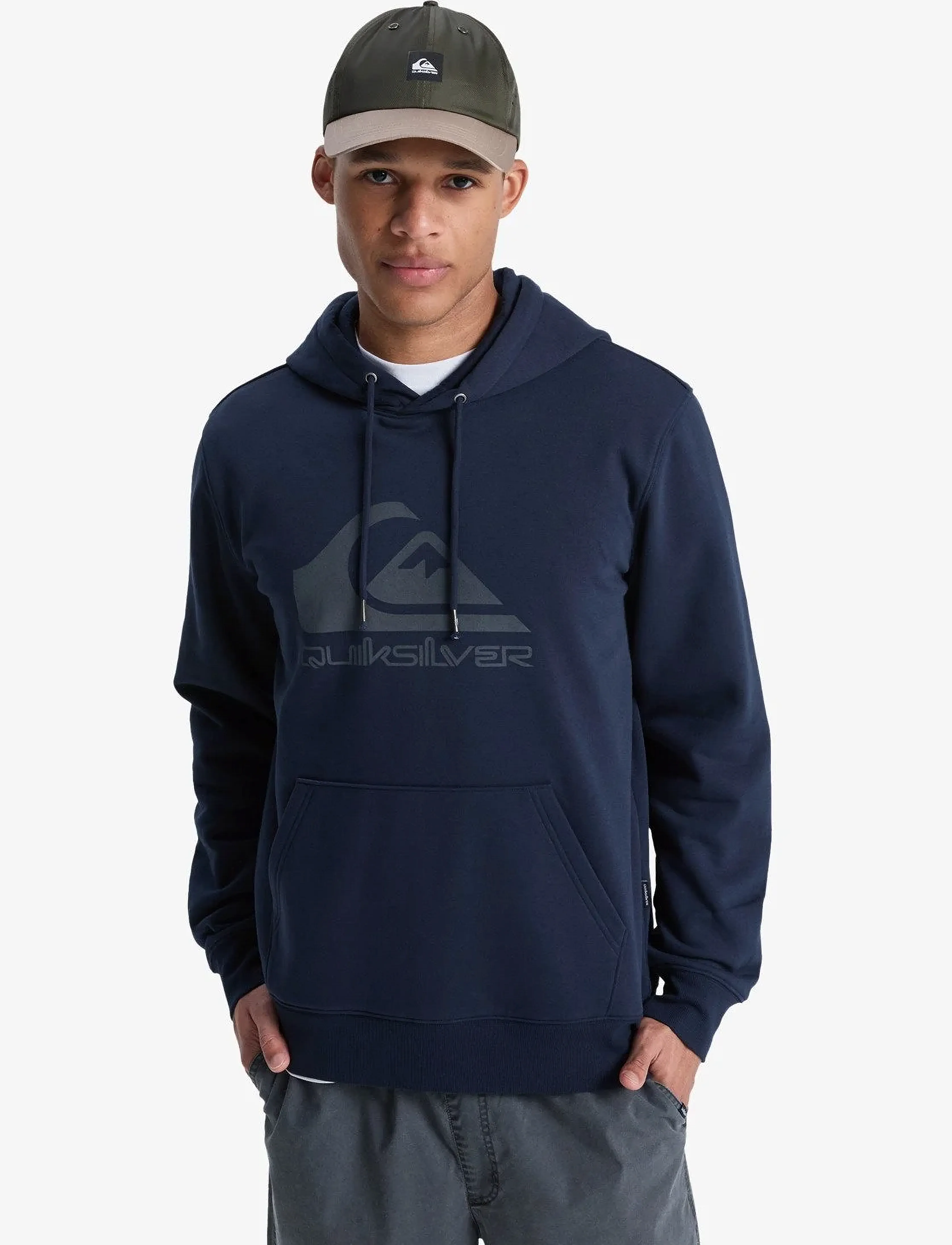 Quiksilver Comp Logo Hoodie, XXL, Navy, Sport Sweatshirts & Hoodies > Sport Hoodies, Herre