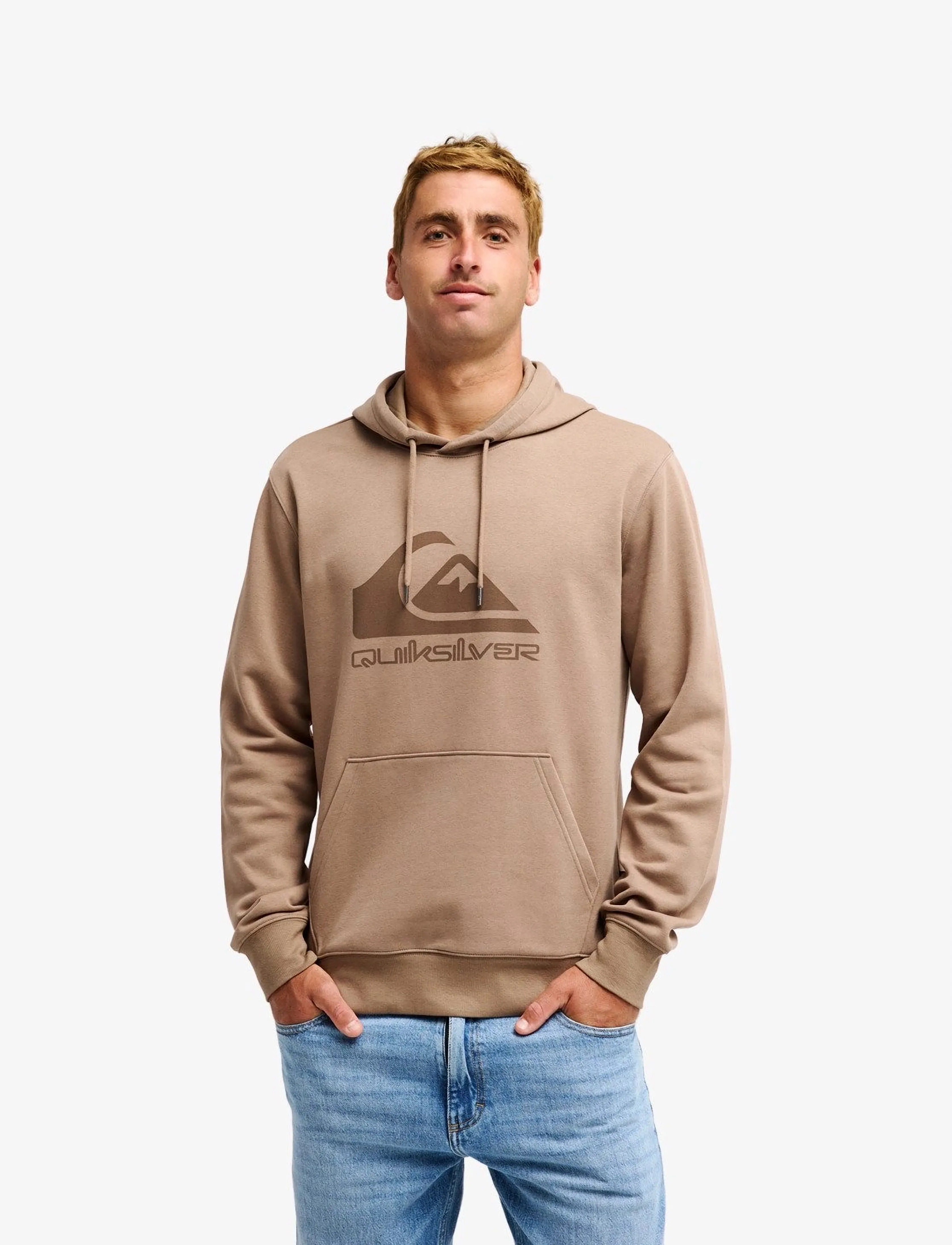 Quiksilver Comp Logo Hoodie, XXL, Brown, Sport Sweatshirts & Hoodies > Sport Hoodies, Herre