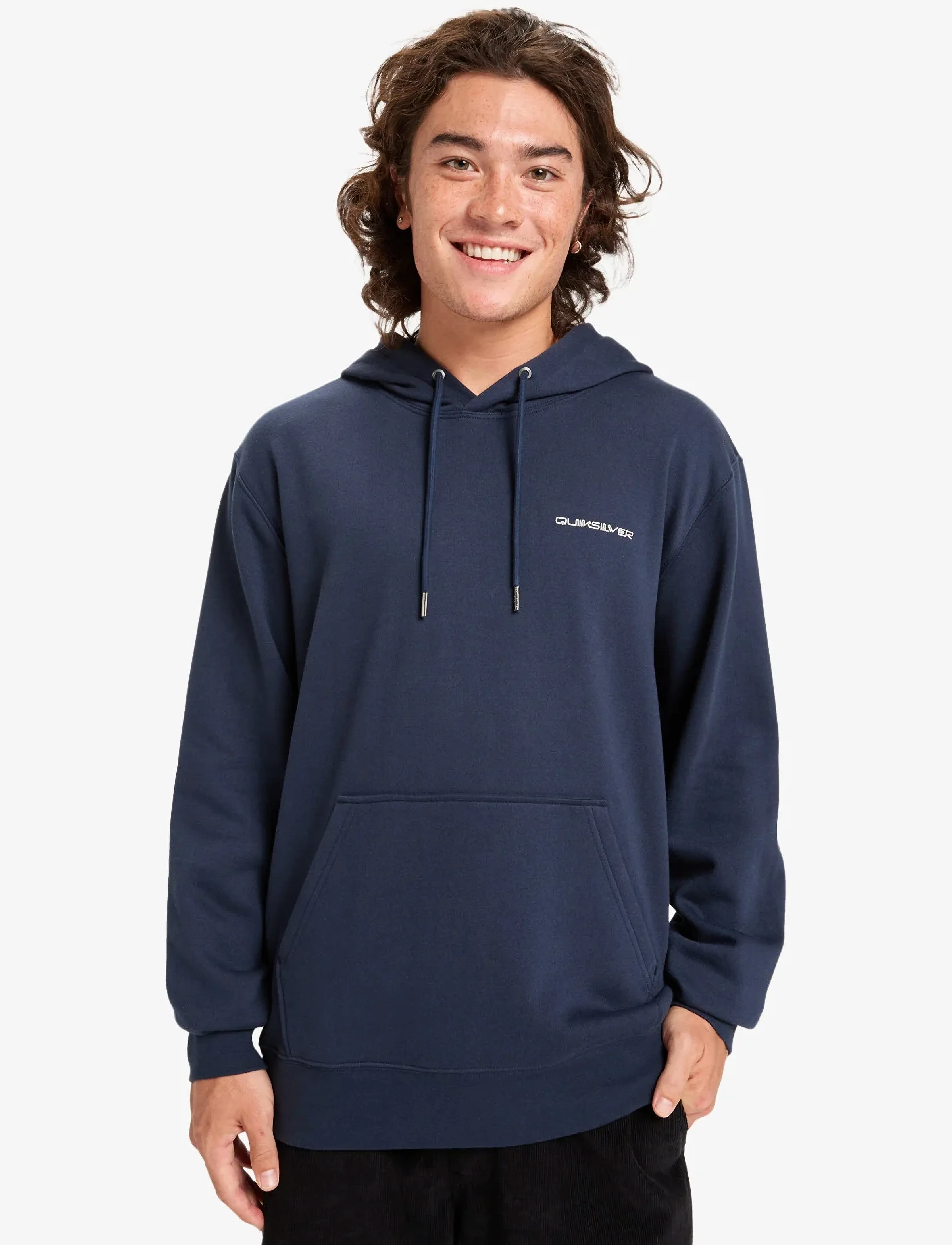 Quiksilver Graphic Hoodie, XXL, Navy, Sport Sweatshirts & Hoodies > Sport Hoodies, Herre