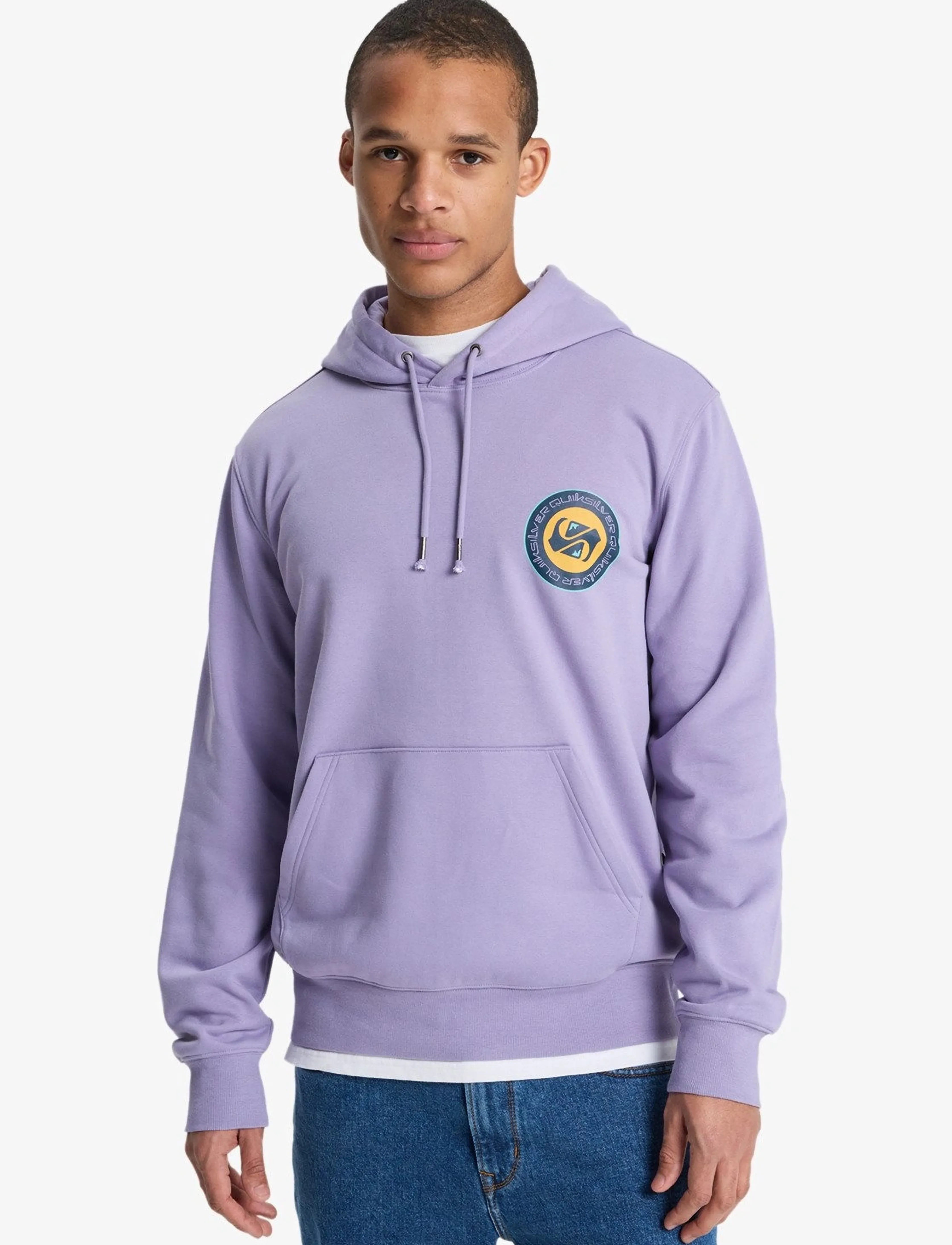 Quiksilver Graphic Hoodie, M, Purple, Sport Sweatshirts & Hoodies > Sport Hoodies, Herre