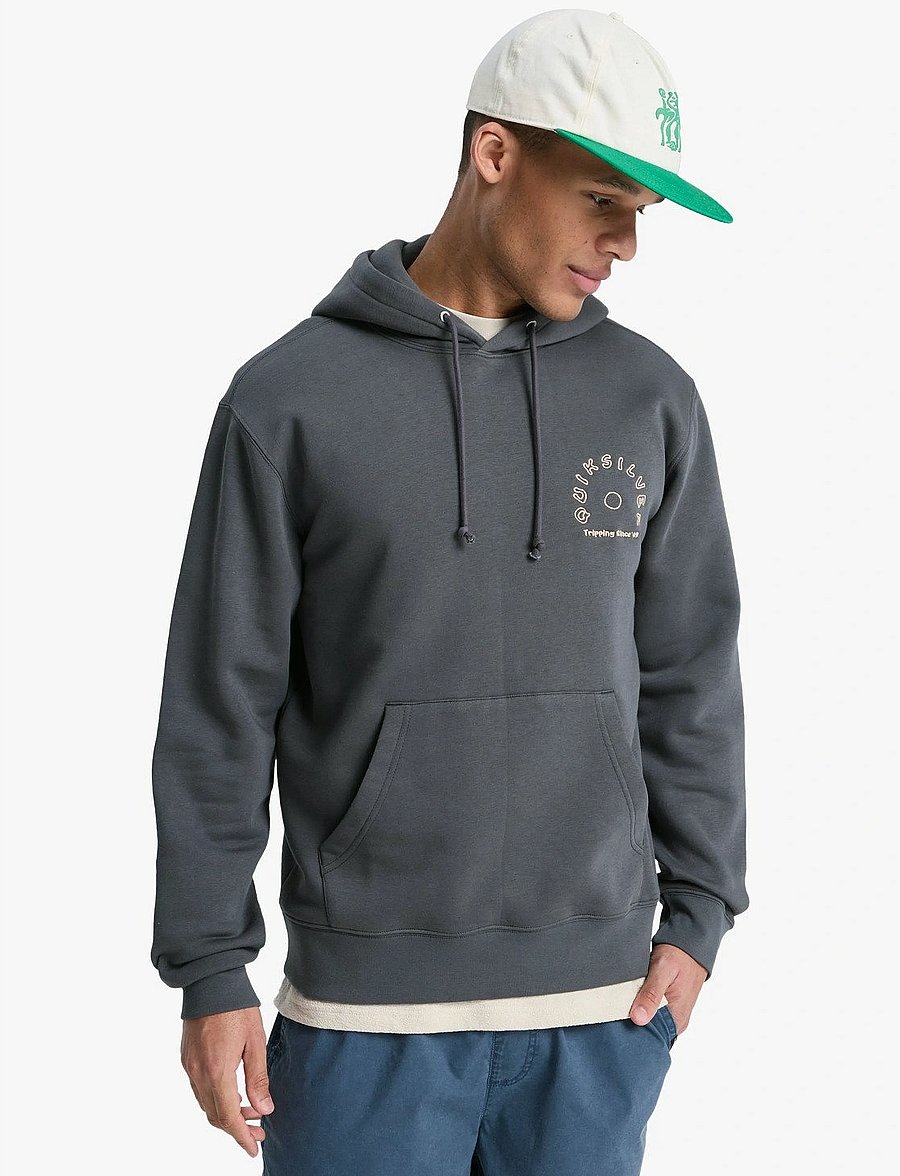 Quiksilver - SALT WATER GRAPHIC HOODIE - overdele - iron gate - 0