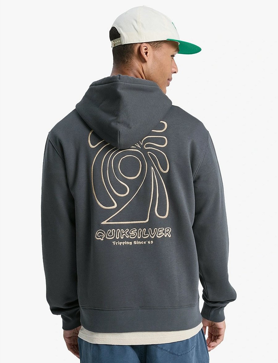 Quiksilver - SALT WATER GRAPHIC HOODIE - overdele - iron gate - 3
