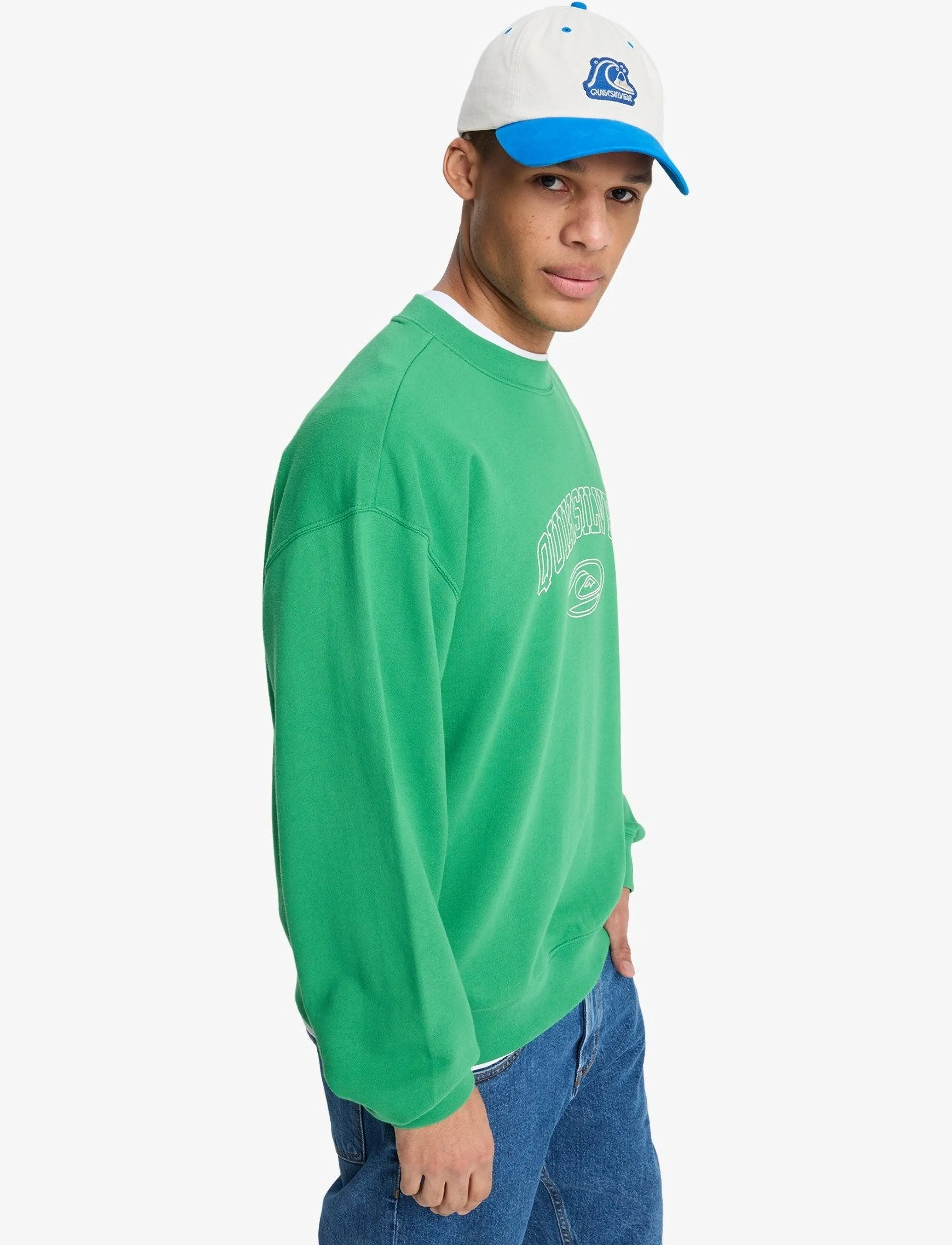 Quiksilver - NEW ICONIC CREW - oberteile - leprechaun - 4