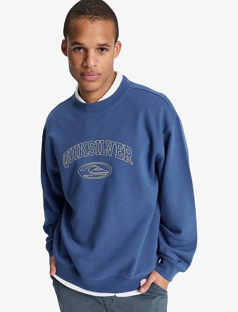 Quiksilver - NEW ICONIC CREW - oberteile - monaco blue - 0