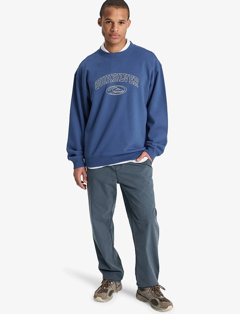 Quiksilver - NEW ICONIC CREW - oberteile - monaco blue - 4