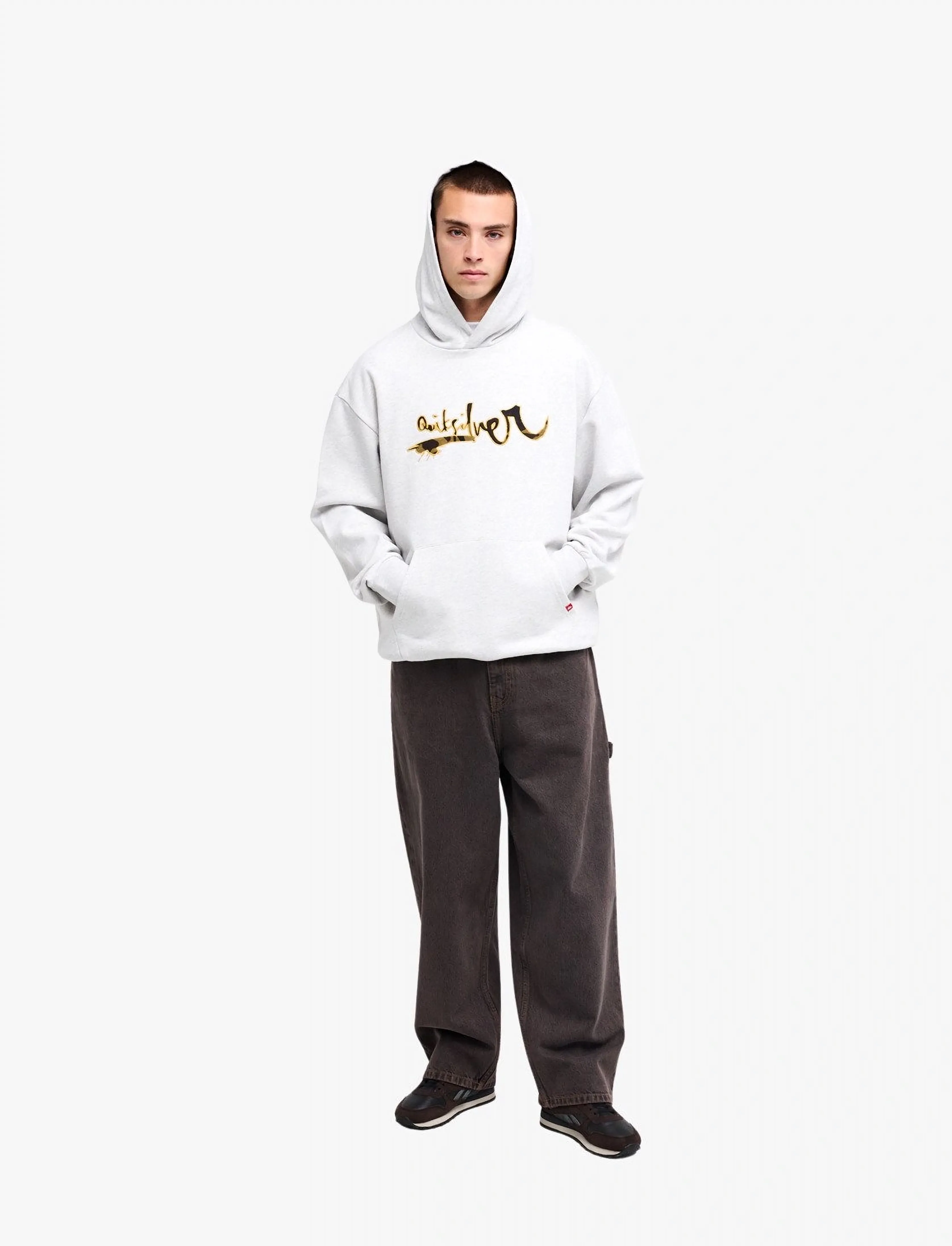 Quiksilver - YG VORTEX HOOD - light grey heather - 4