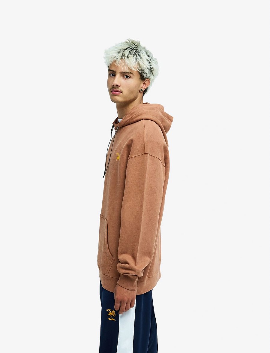 Quiksilver - BM ZION HOODIE - huvtröjor - rawhide - 5