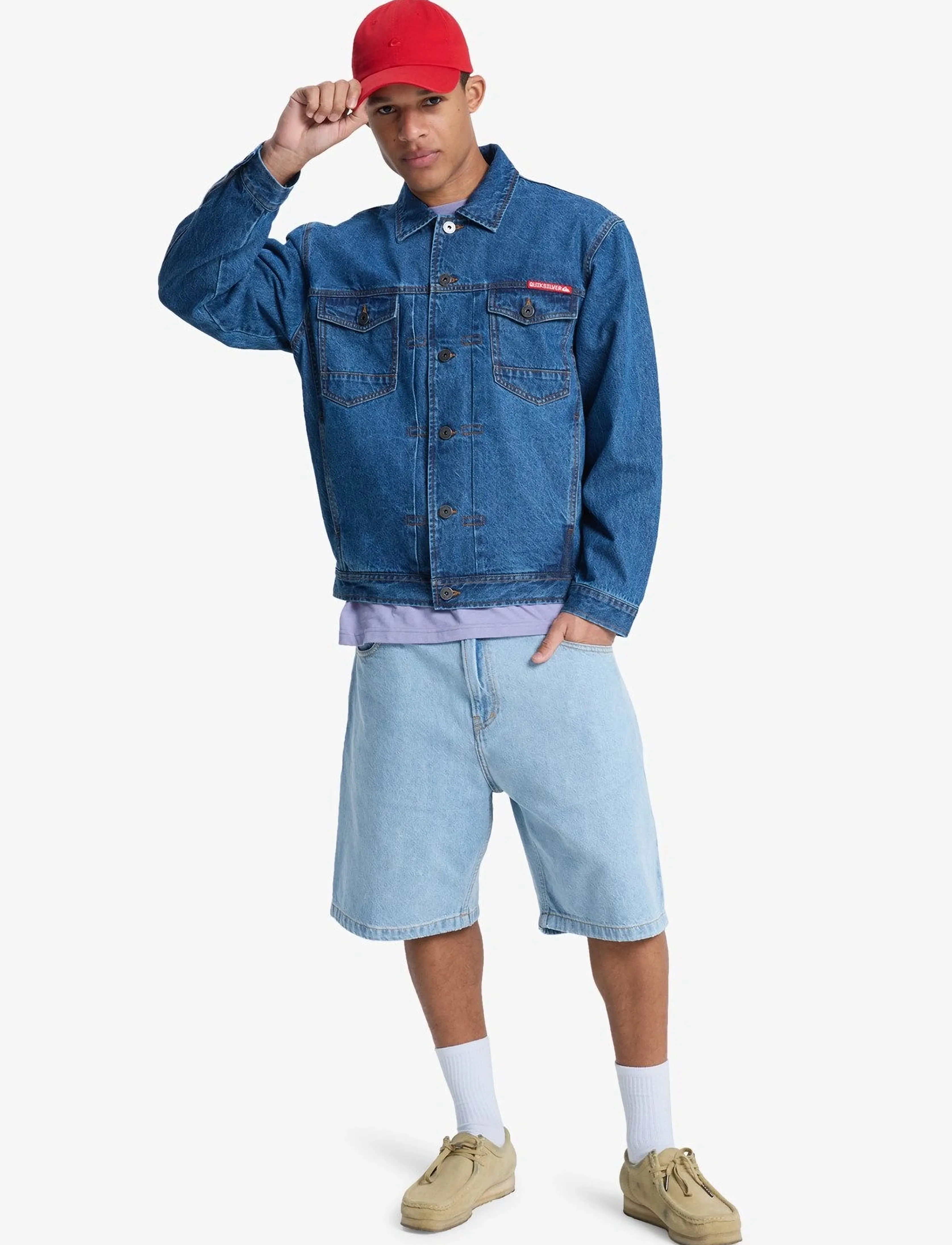 Quiksilver - ALL RIDE DENIM JKT - sportsjakker - medium blue - 4