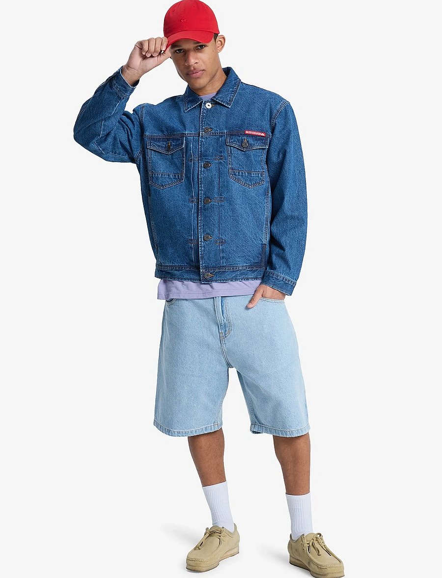 Quiksilver - ALL RIDE DENIM JKT - vabaaja jakid - medium blue - 4