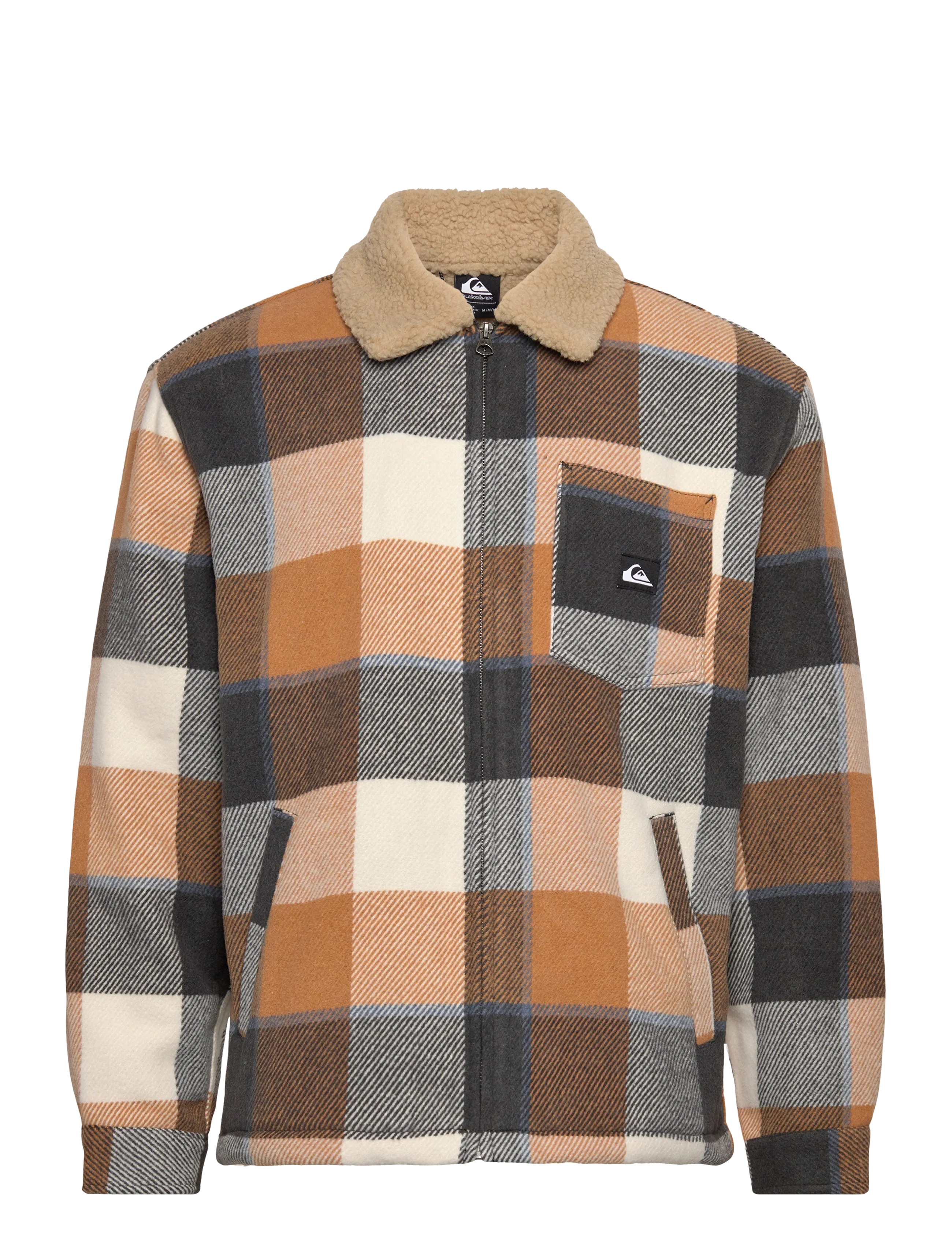 Quiksilver SHERPA HARRINGTON JACKET - Tøj - ALMOND SHERPA HARRINGTON / multi