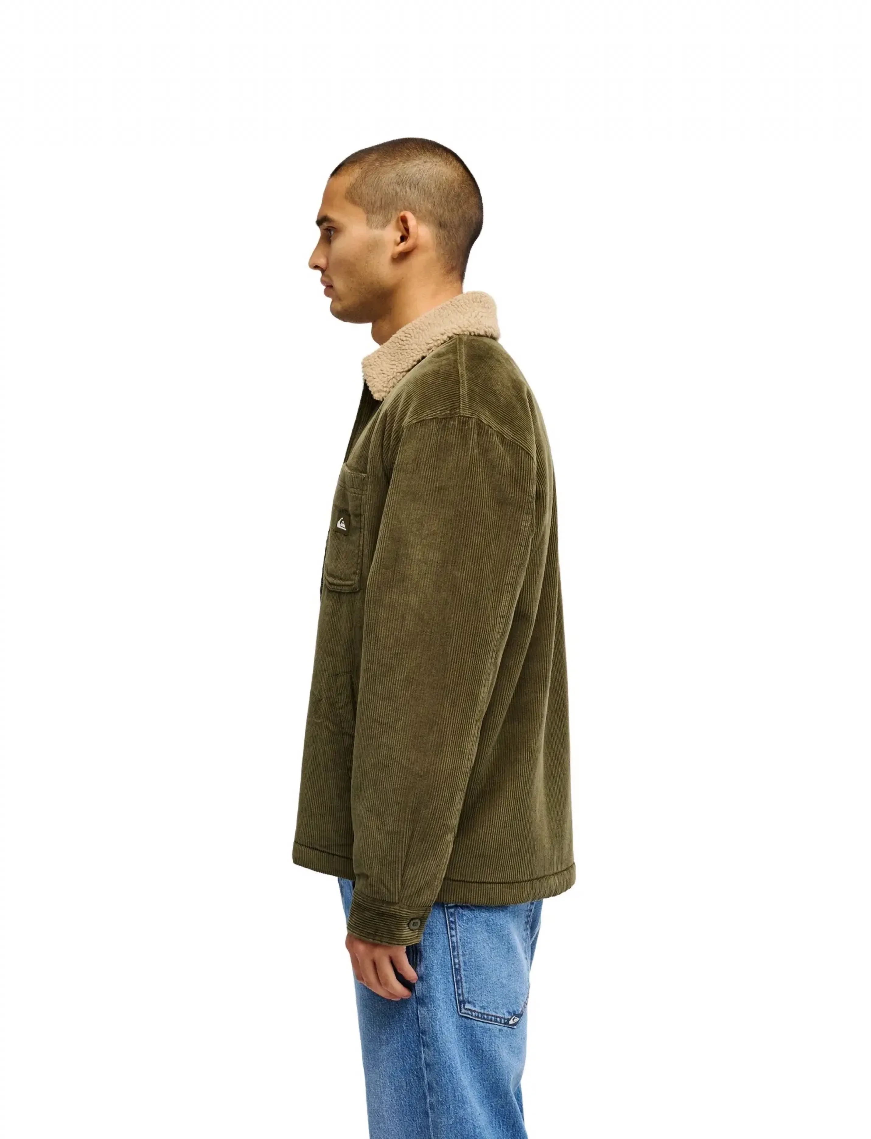 Quiksilver - SHERPA HARRINGTON JACKET - fleece og mellemlag - grape leaf - 5