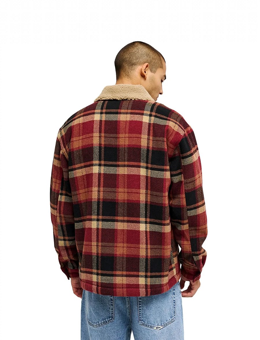 Quiksilver - SHERPA HARRINGTON JACKET - fleece & midlayer - surf sherpa oxblood - 3