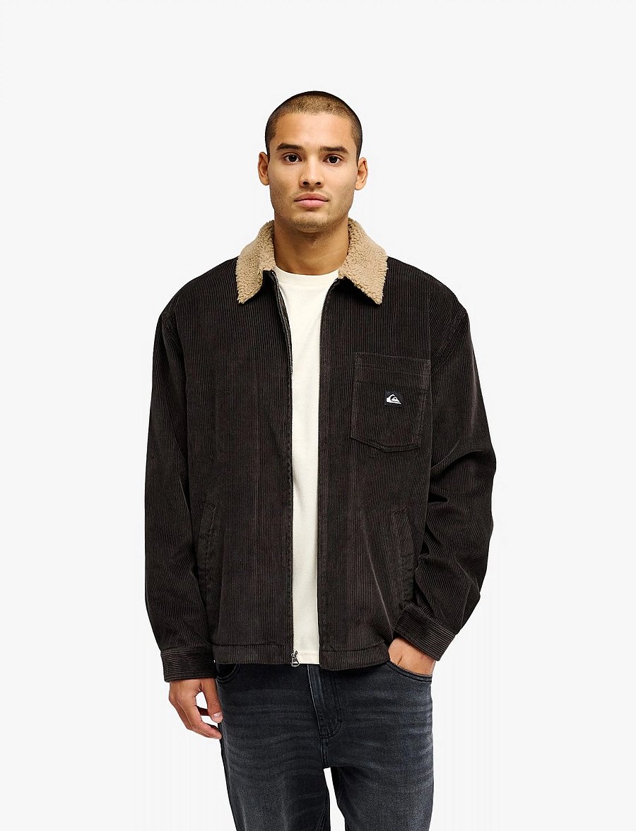 Quiksilver - SHERPA HARRINGTON JACKET - fleece & midlayer - tarmac - 0
