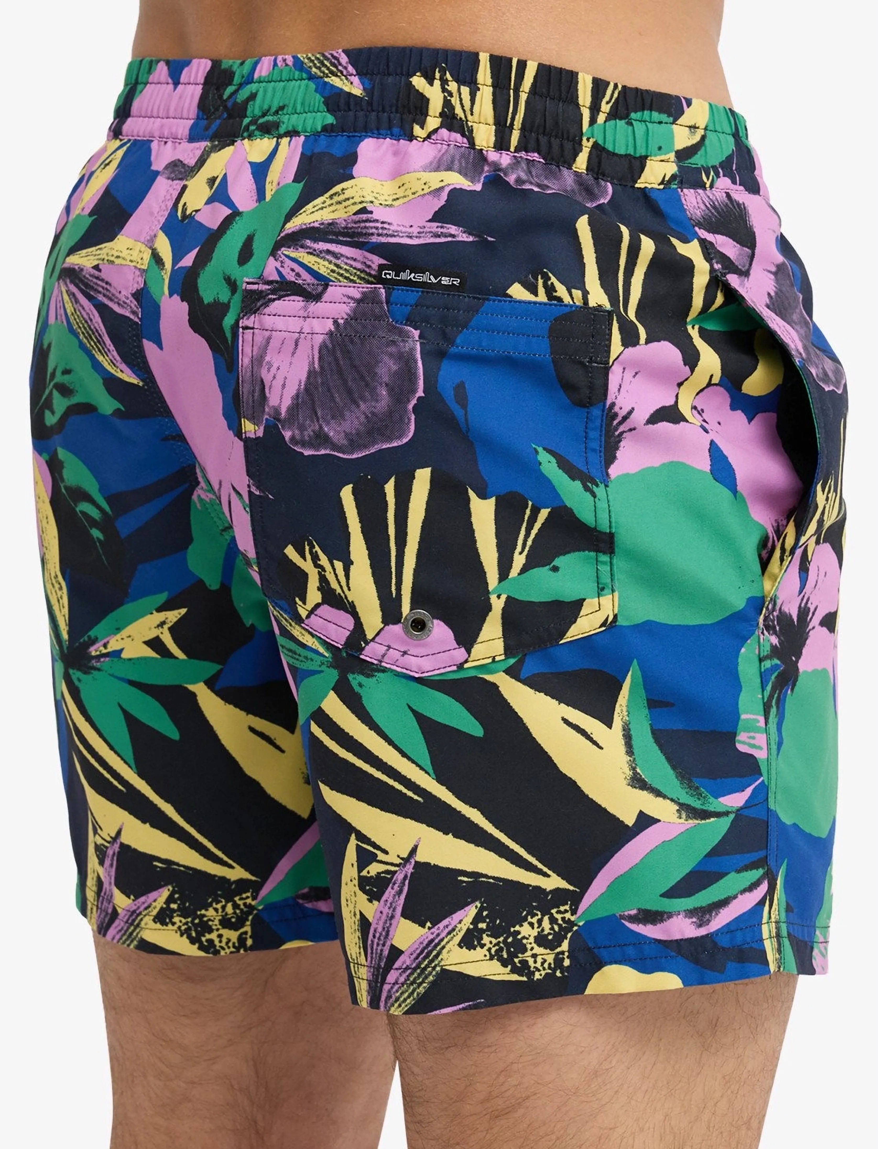 Quiksilver EVERYDAY PRINTED VOLLEY 15 - Streetstyle - DARK NAVY INTERACT FLORAL / multi