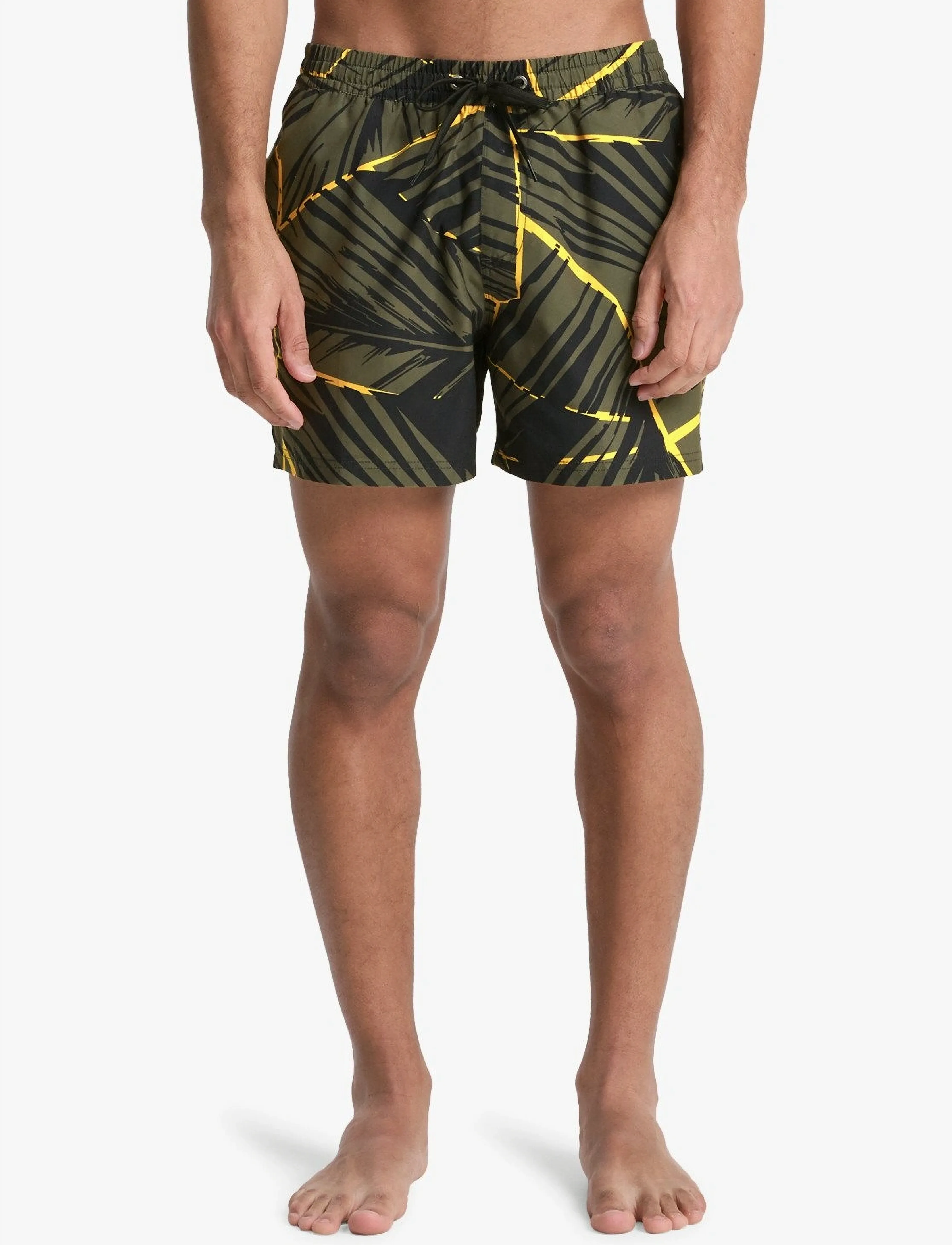 Quiksilver Everyday Printed Volley 15, Mænd, Printede Badeshorts, Kakigrøn, Str: L