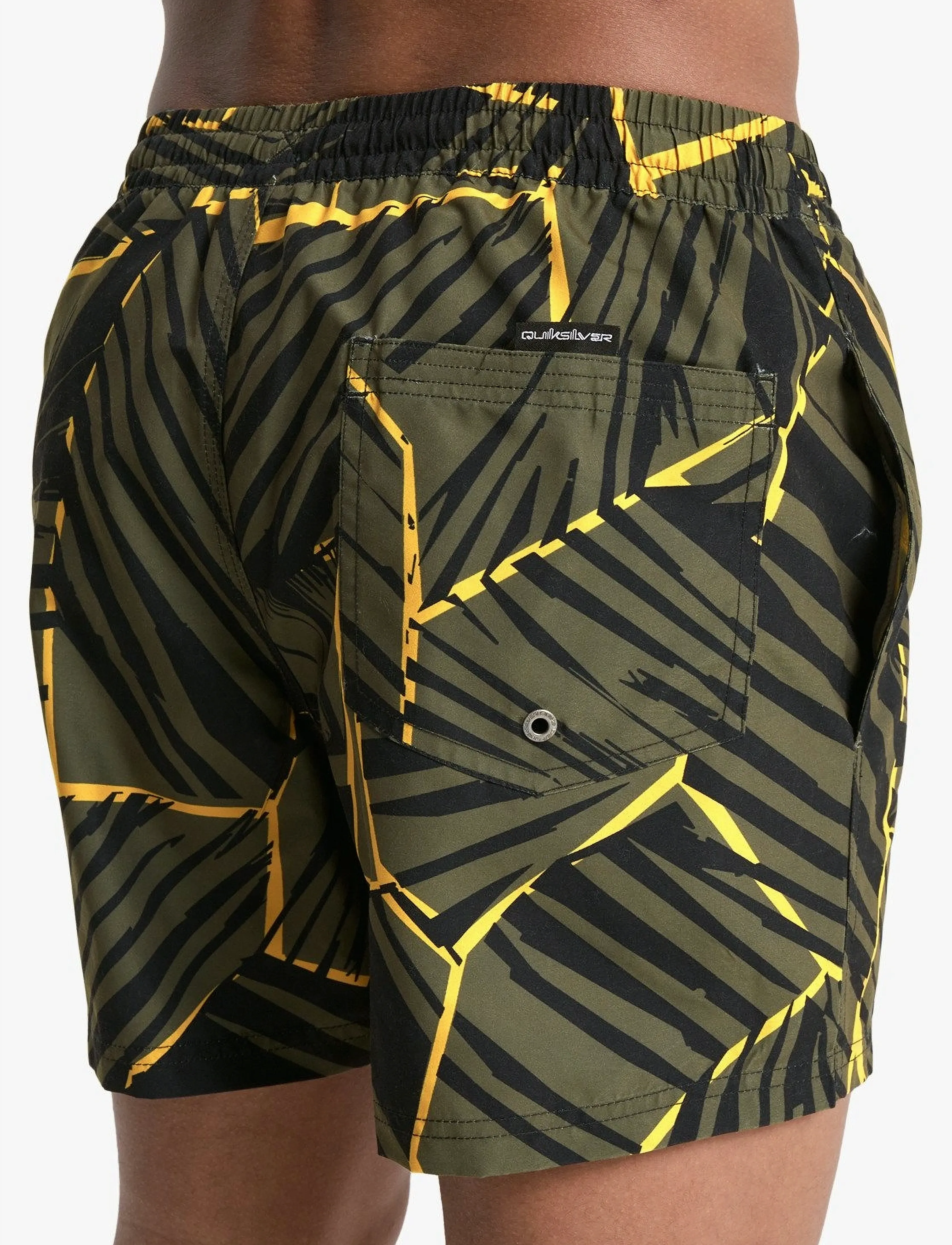 Quiksilver EVERYDAY PRINTED VOLLEY 15 - Bademode - GRAPE LEAF NATURAL GEO / khaki/green