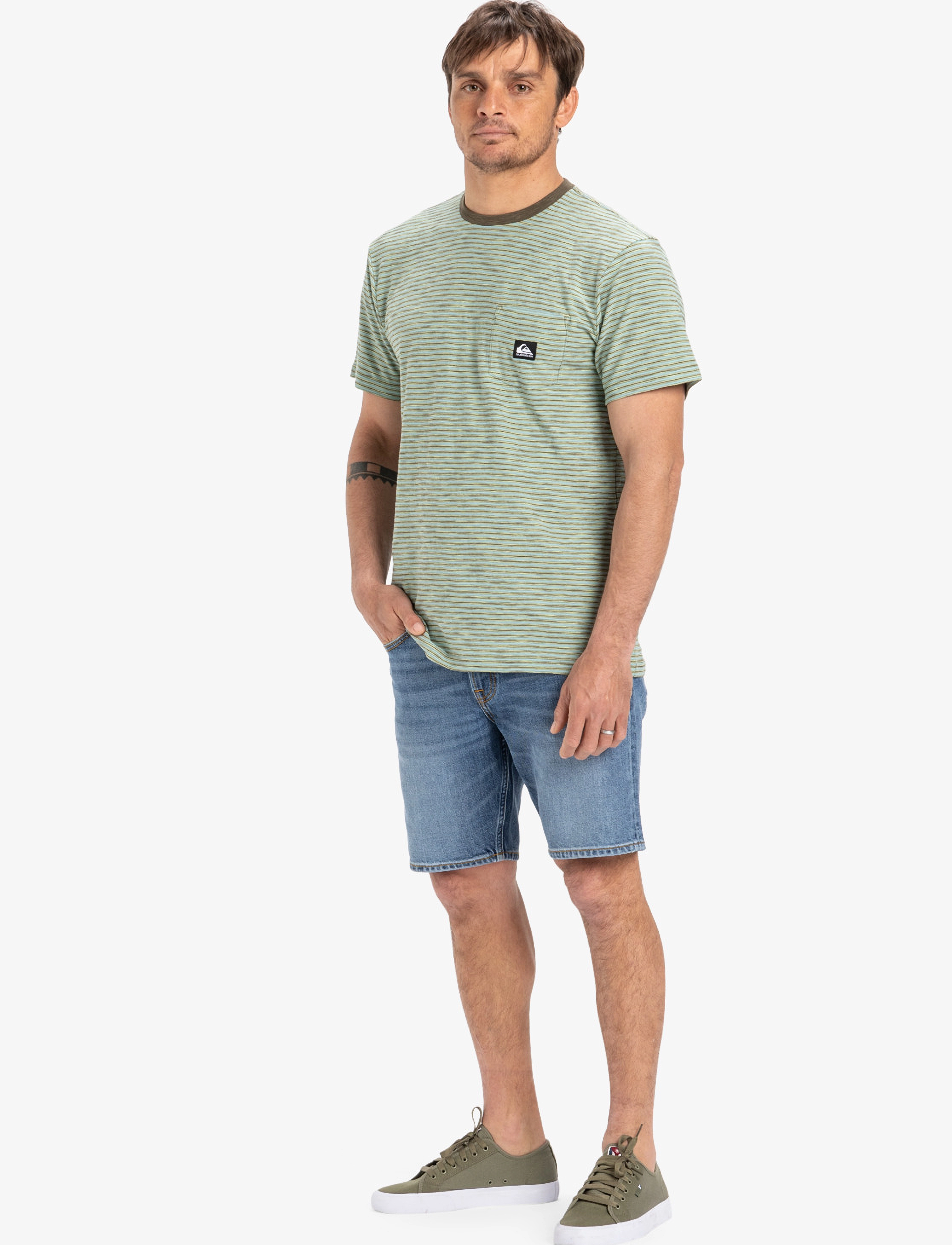 Quiksilver - KENTIN SS POCKET - grapeleafkentinstripes - 4
