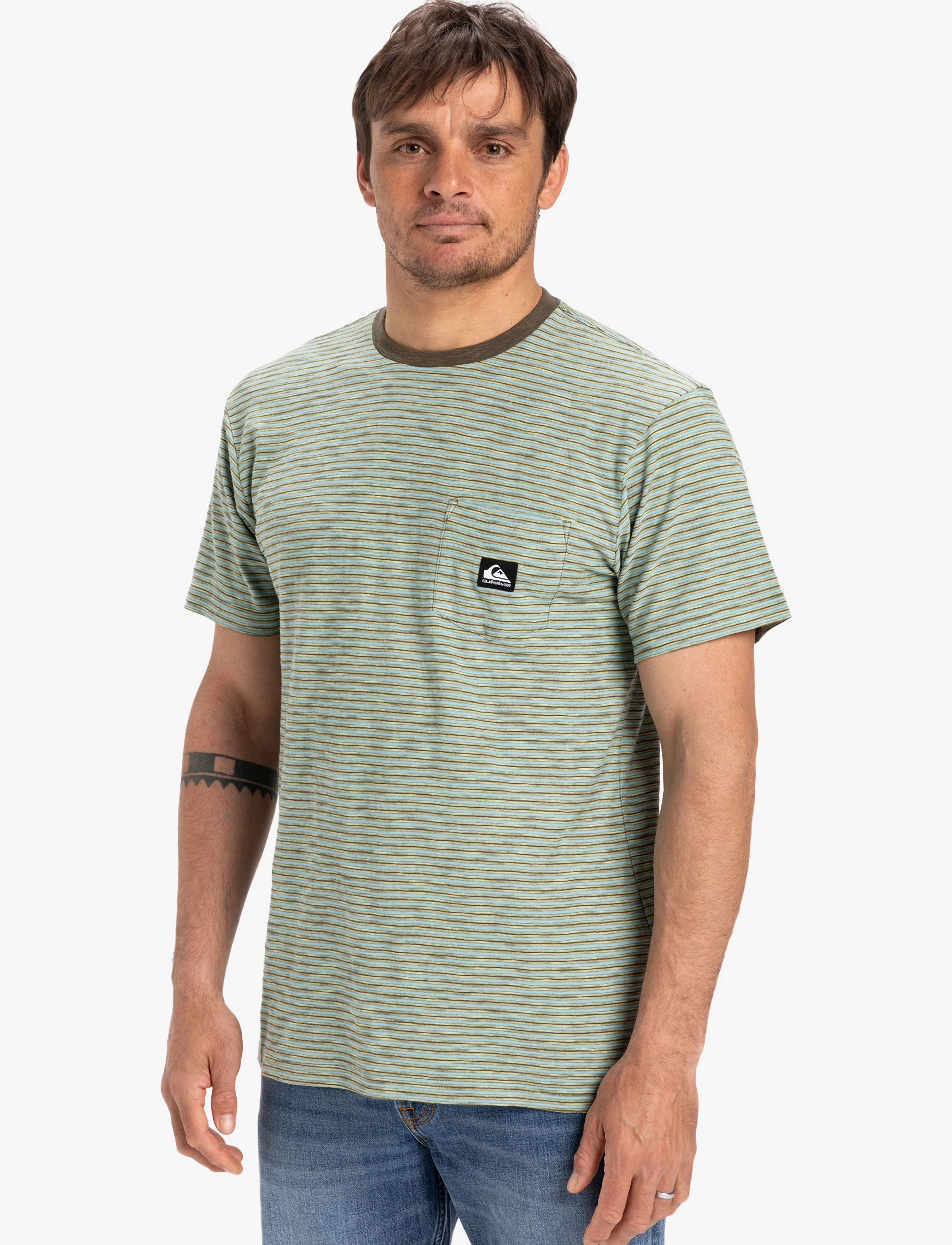 Quiksilver - KENTIN SS POCKET - grapeleafkentinstripes - 5