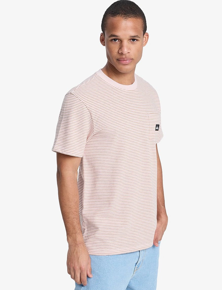 Quiksilver - LOPAZ STRIPED SS POCKET - oberteile & t-shirts - rose water lopaz stripes - 5