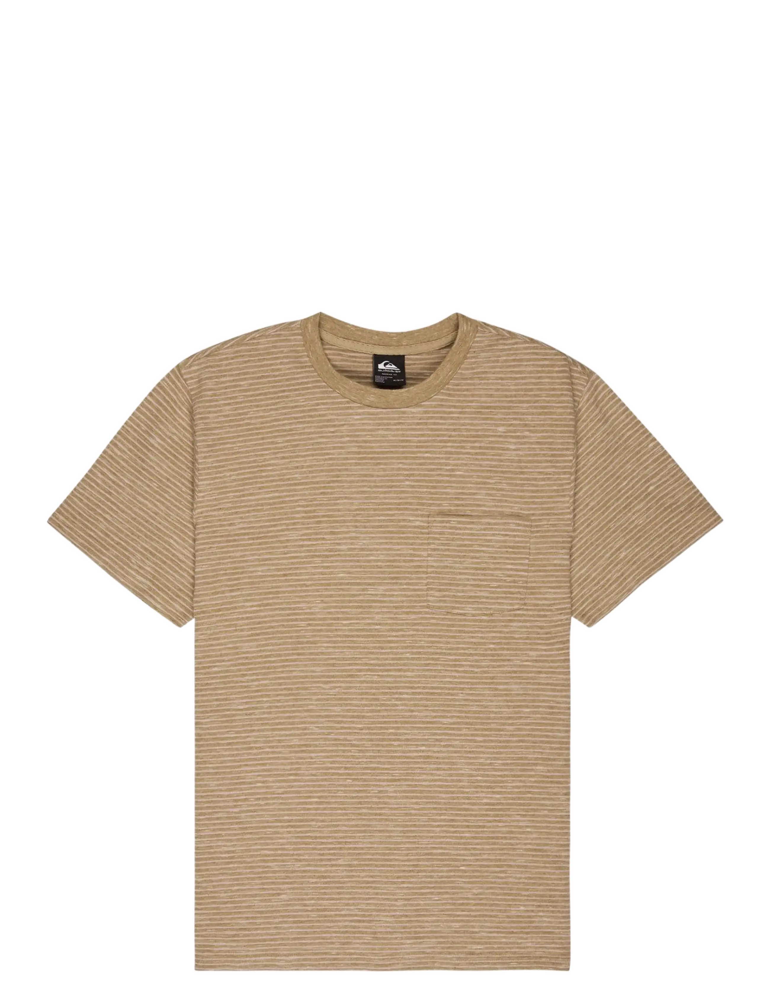 Quiksilver LOPAZ STRIPED SS POCKET - T-shirts - SENECA ROCK LOPAZ STRIPES / beige
