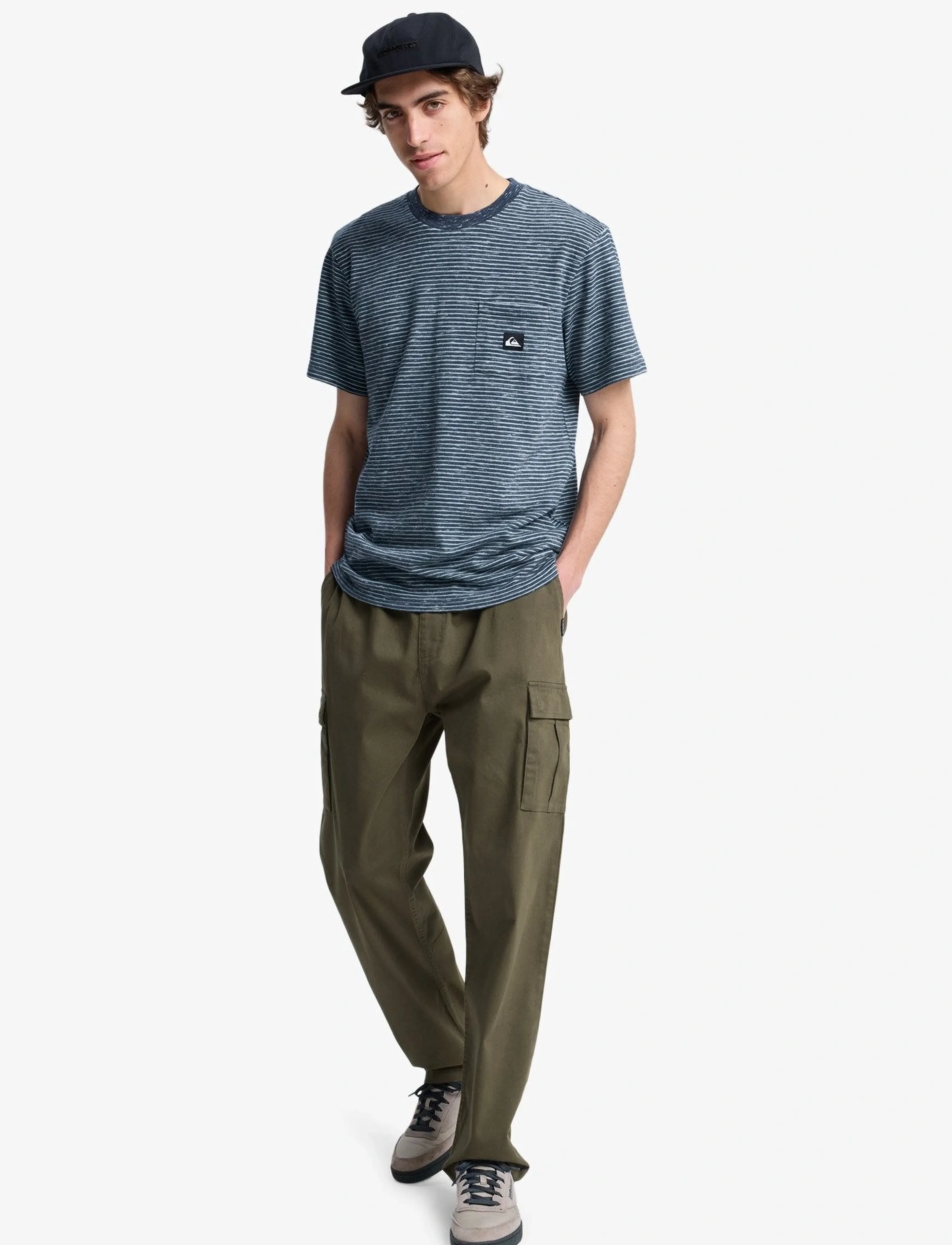 Quiksilver - LOPAZ STRIPED SS POCKET - die niedrigsten preise - dark navy lopaz stripes - 4