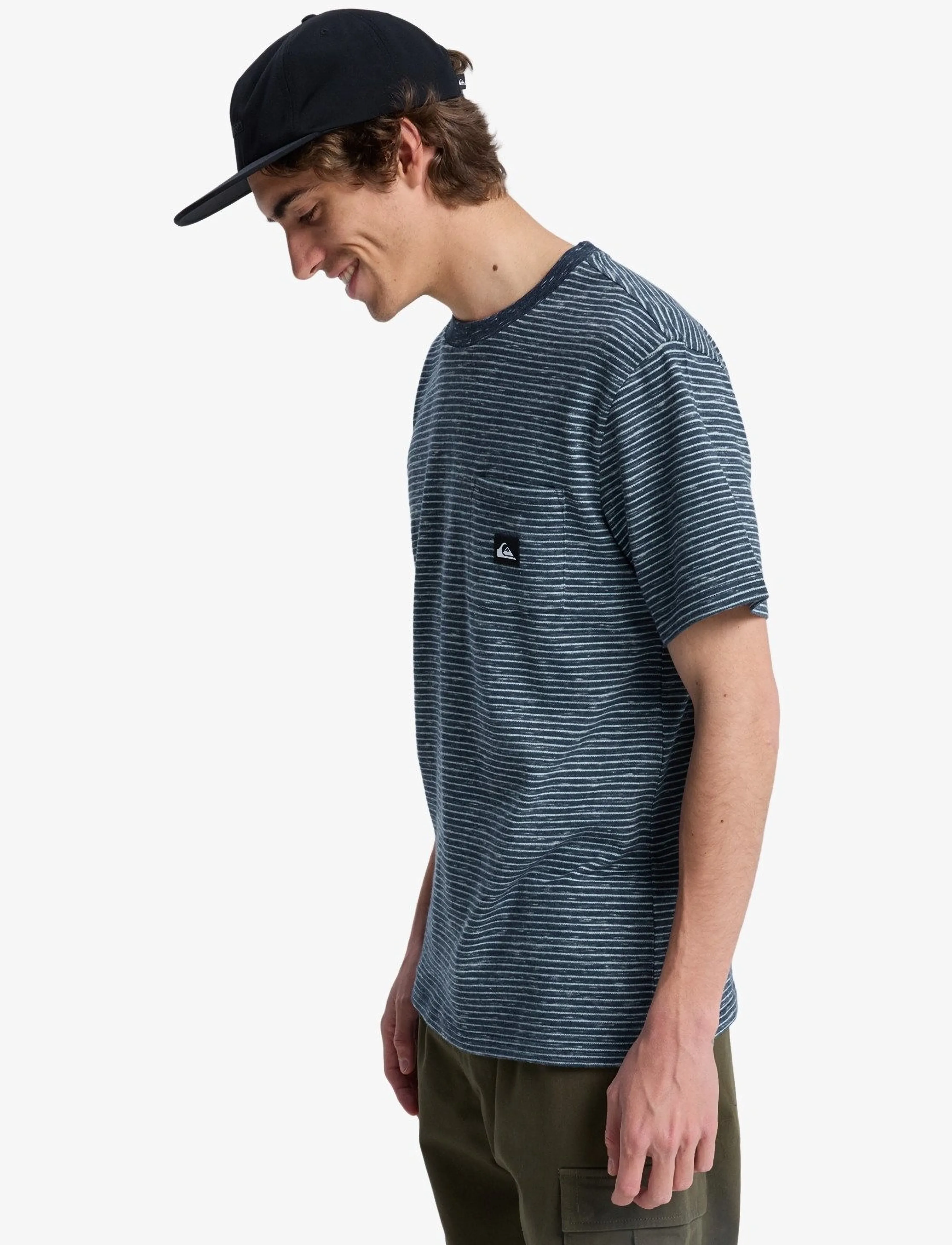 Quiksilver - LOPAZ STRIPED SS POCKET - die niedrigsten preise - dark navy lopaz stripes - 5
