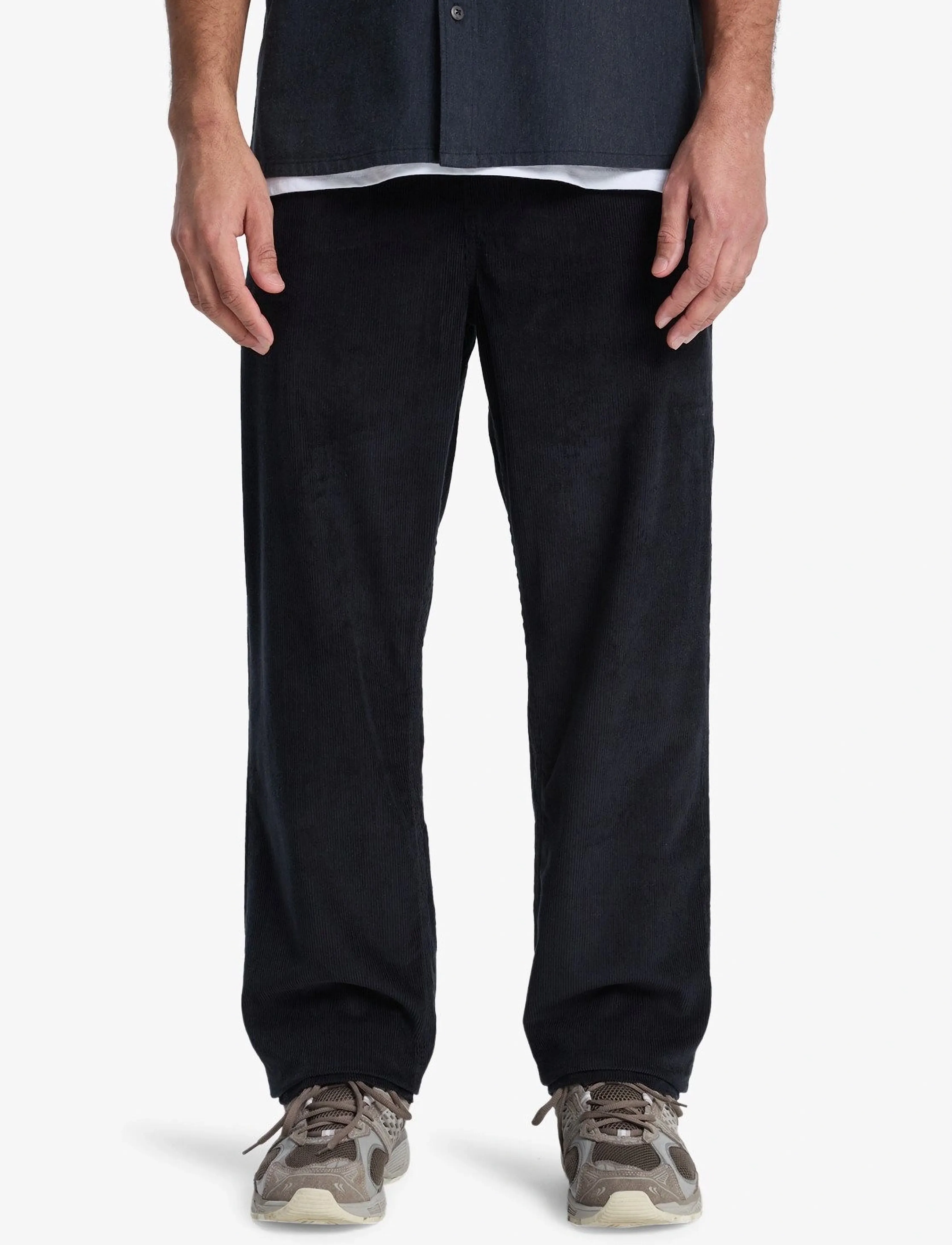Quiksilver TAXER REGULAR CORD PANT - Visa allt - BLACK / black