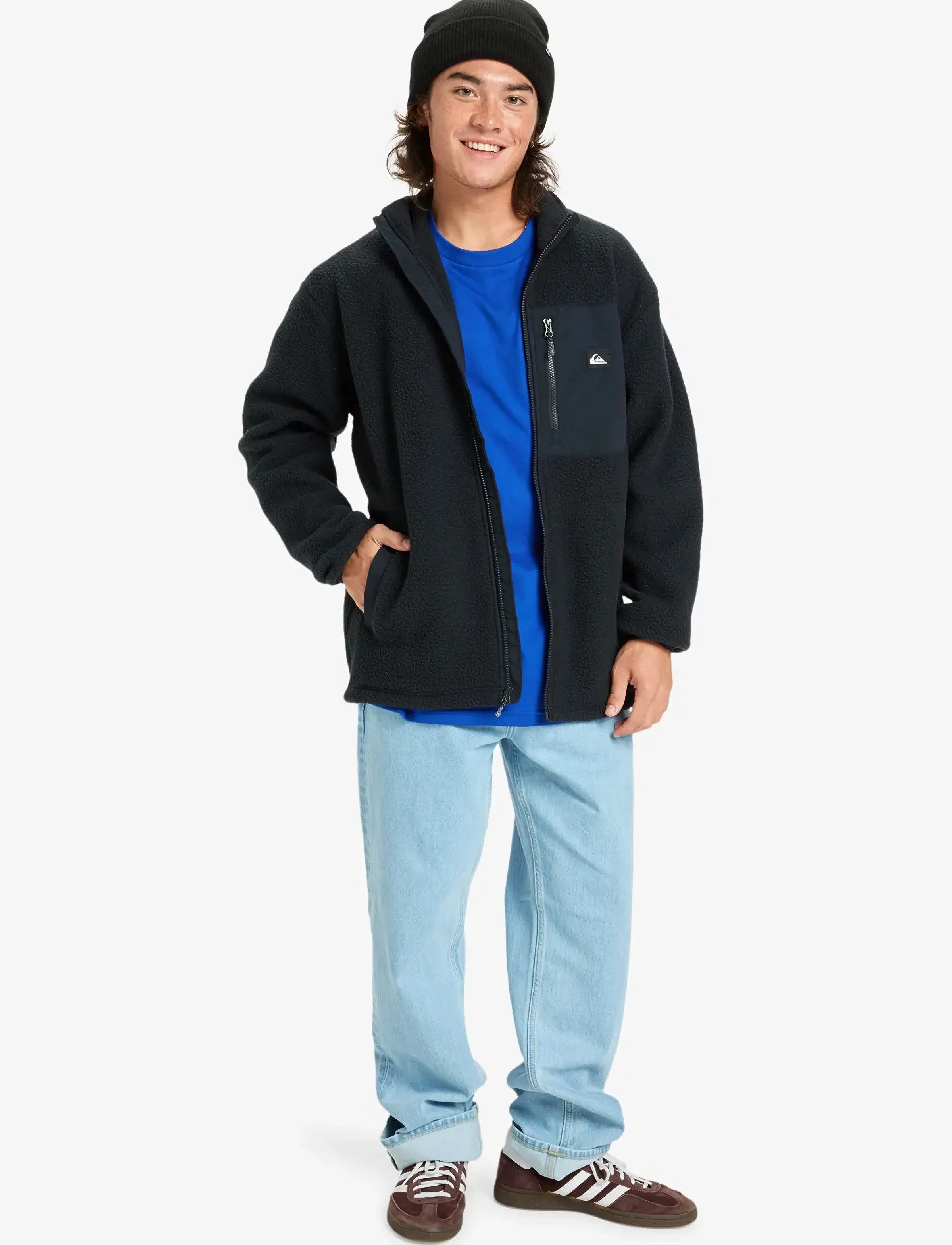 Quiksilver - CLEAN COAST FZ - flíspeysur og millilög - black - 4