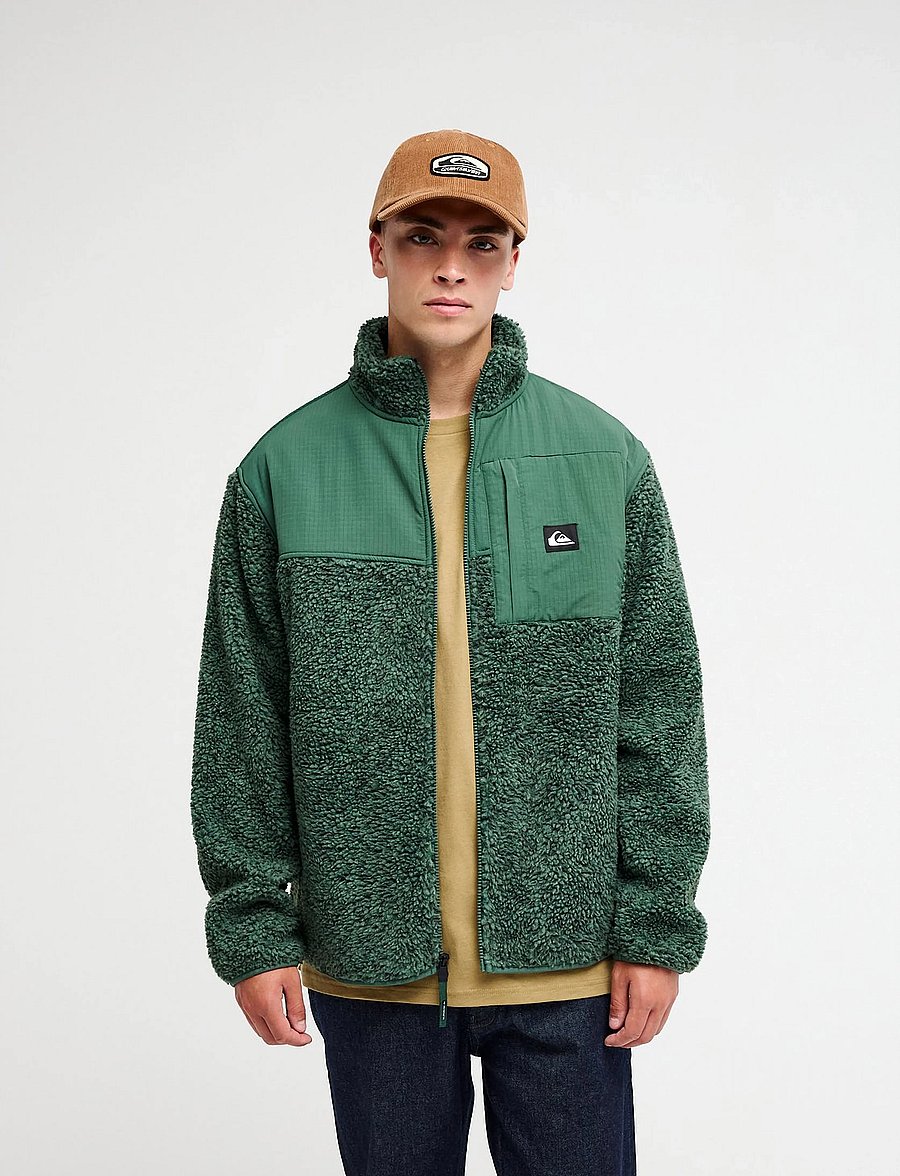 Quiksilver - SHALLOW WATER FZ - fleece & mellanlager - forest heather swallow water - 0