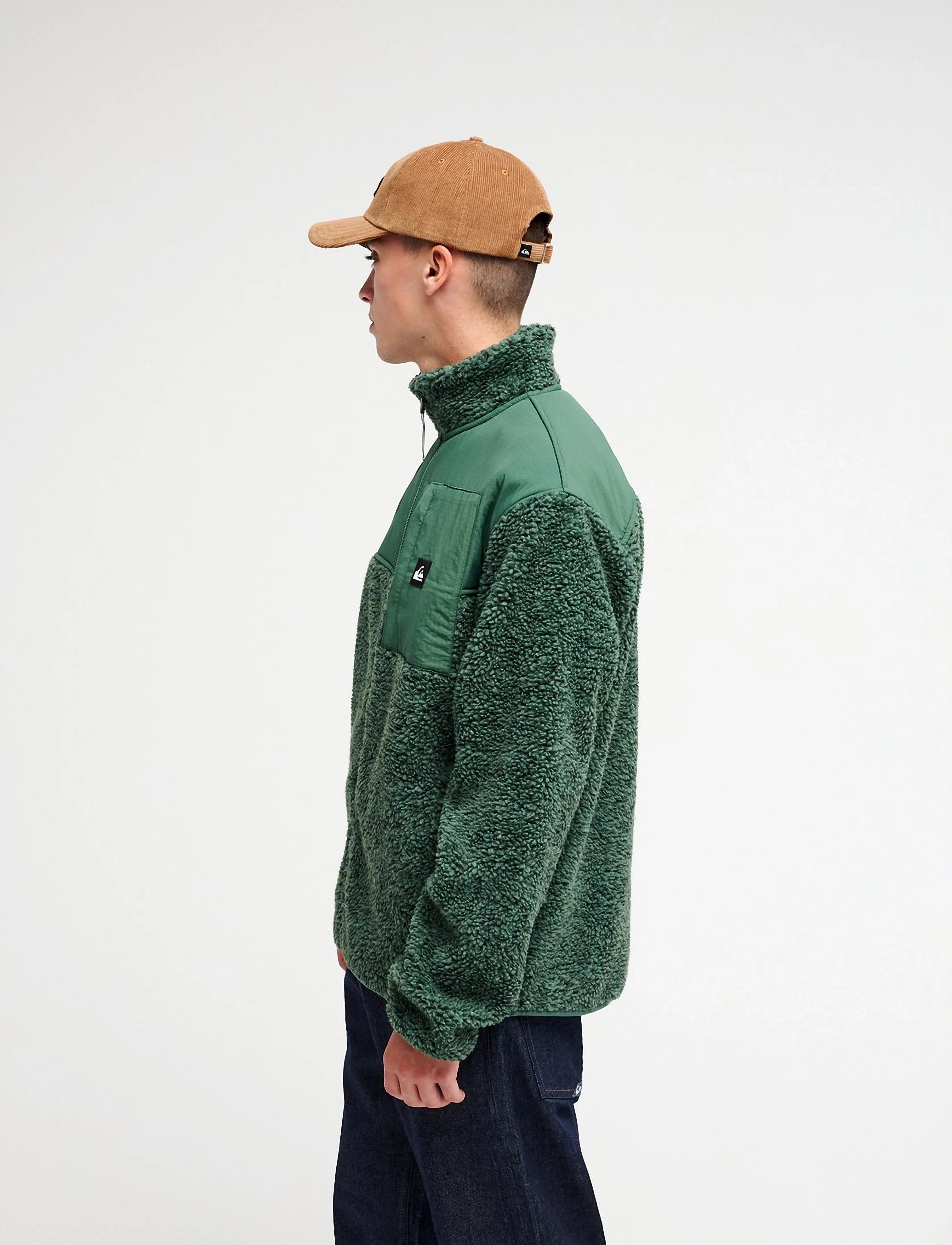 Quiksilver - SHALLOW WATER FZ - fleece & mellanlager - forest heather swallow water - 3