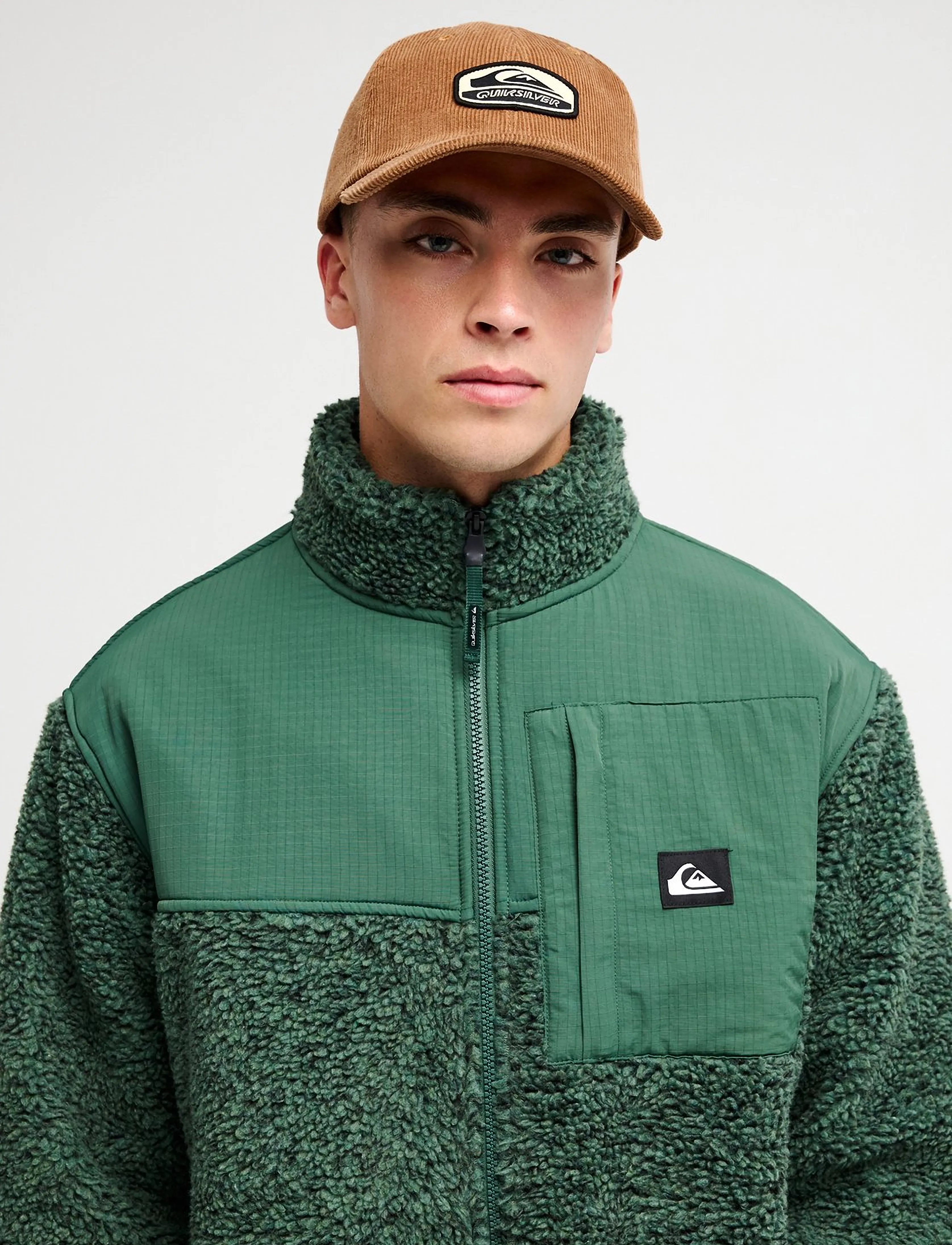 Quiksilver - SHALLOW WATER FZ - fleece & mellanlager - forest heather swallow water - 4