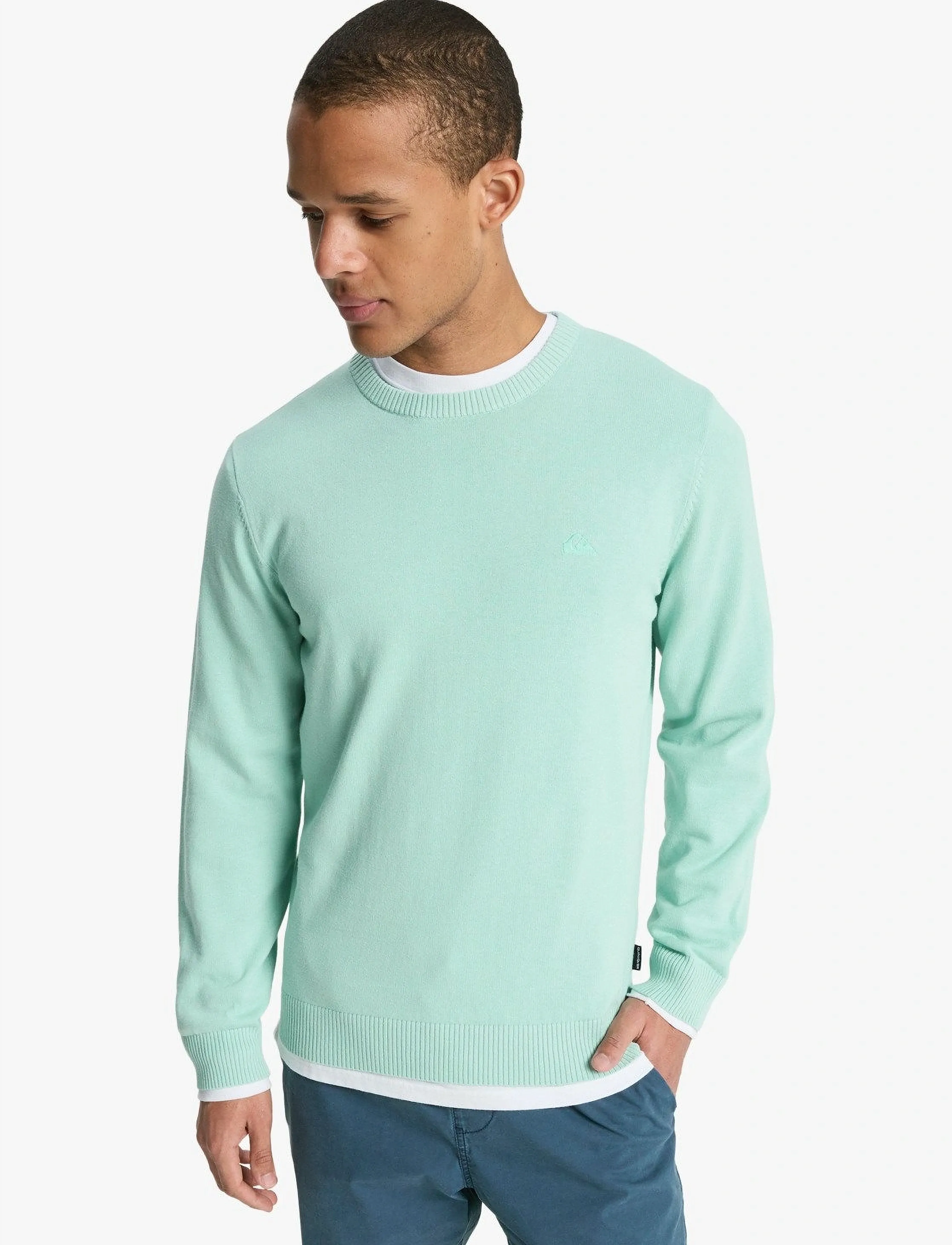 Quiksilver Salt Water Sweater Light, M, Knitwear, Grün - Round Necks, Männerswear