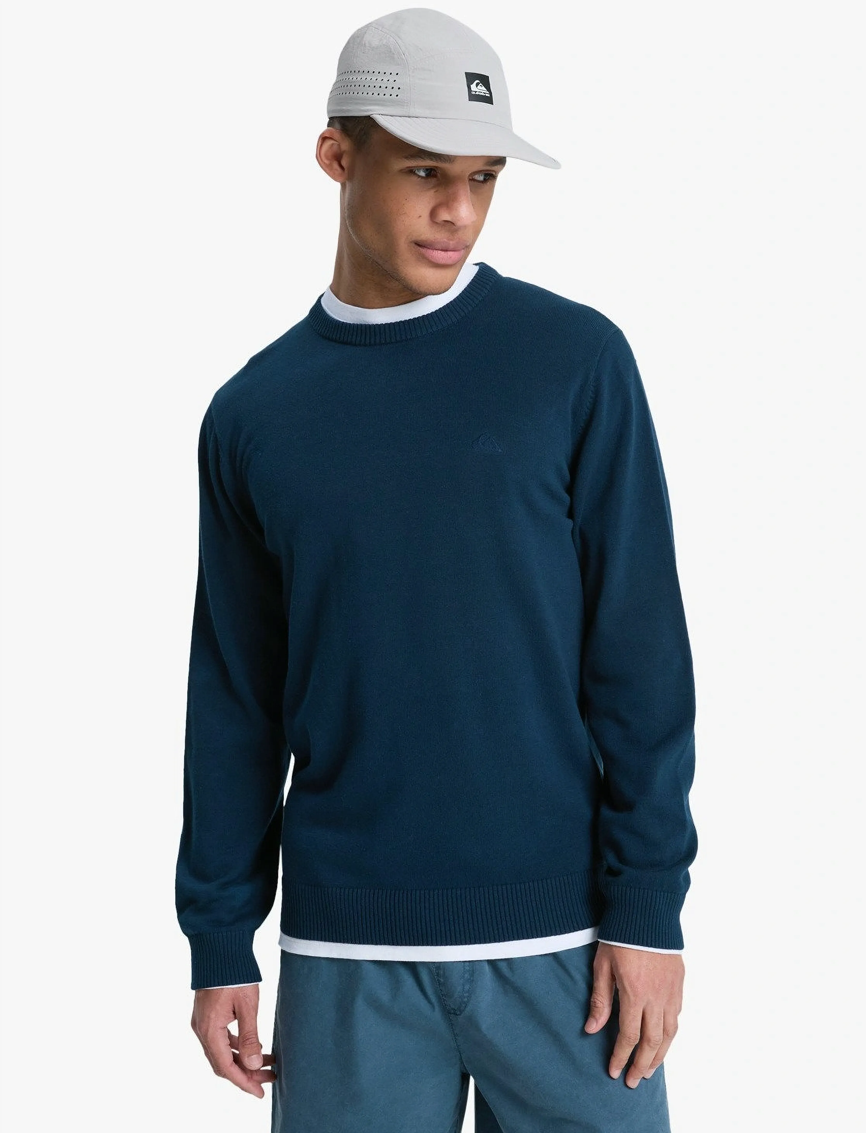 Quiksilver Salt Water Sweater Light, XL, Knitwear, Marineblau - Round Necks, Männerswear