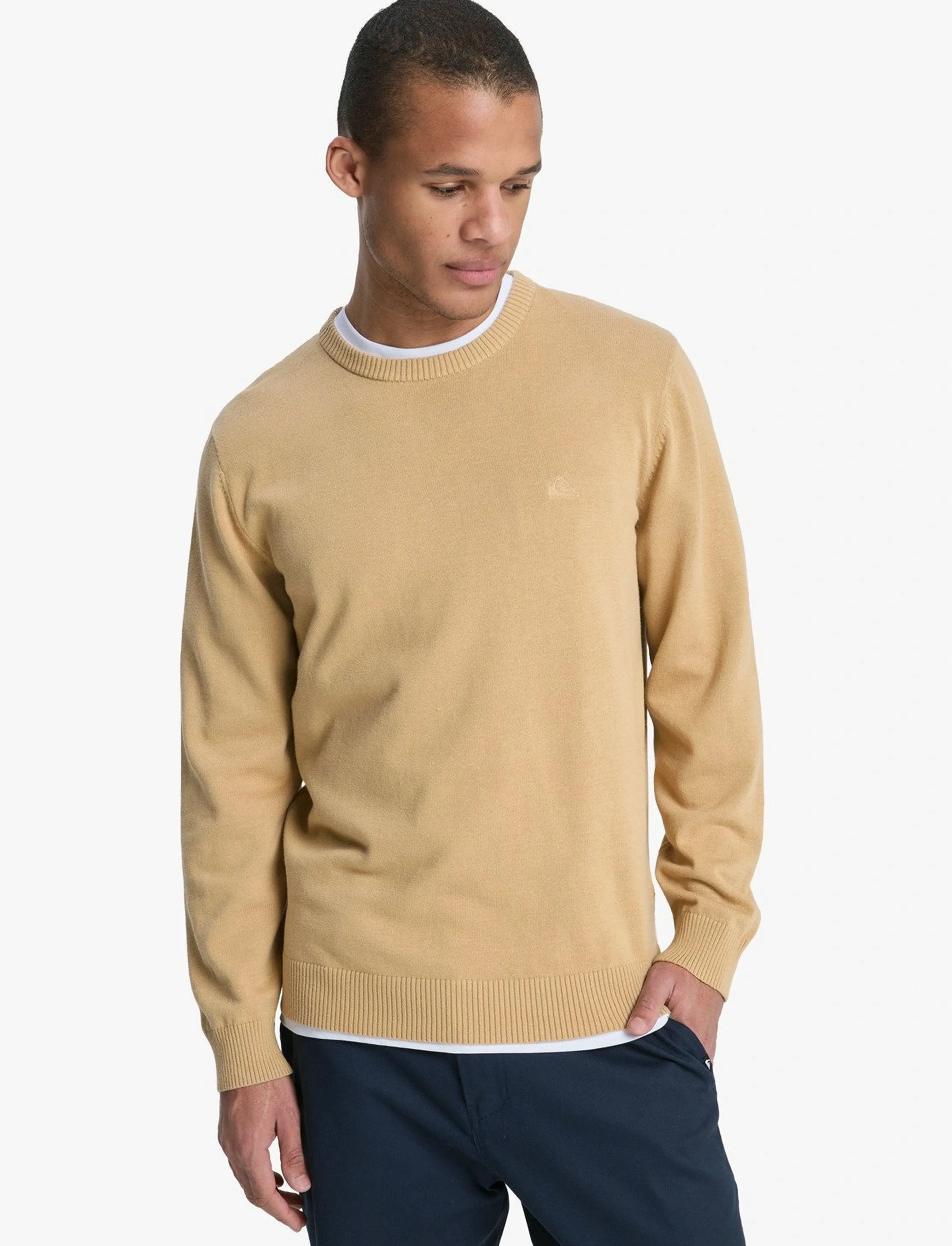 Quiksilver Salt Water Sweater Light, L, Knitwear, Beige - Round Necks, Männerswear