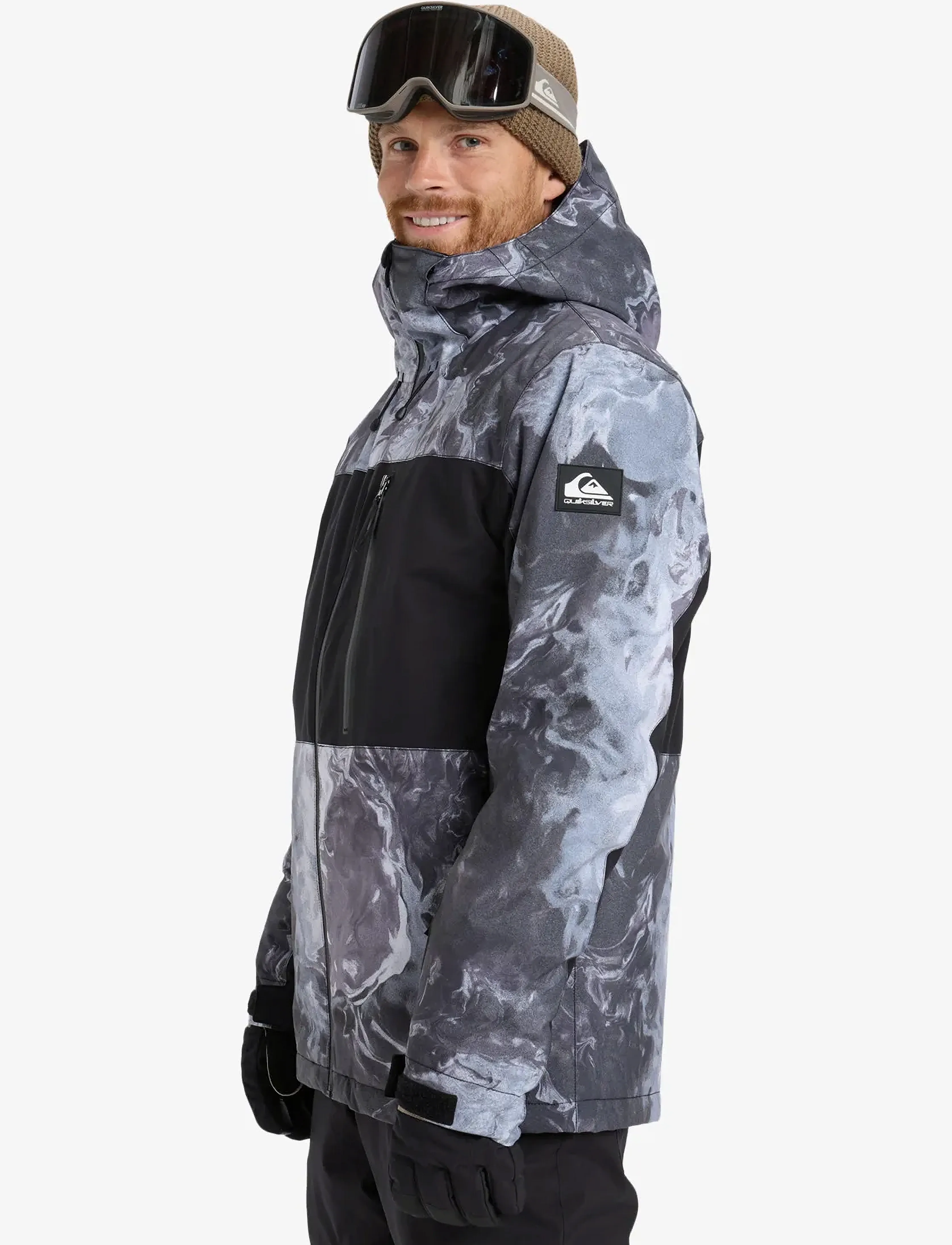 Quiksilver - SYCAMORE PRINTED JK - ski jackets - thermostamp grayscale - 5