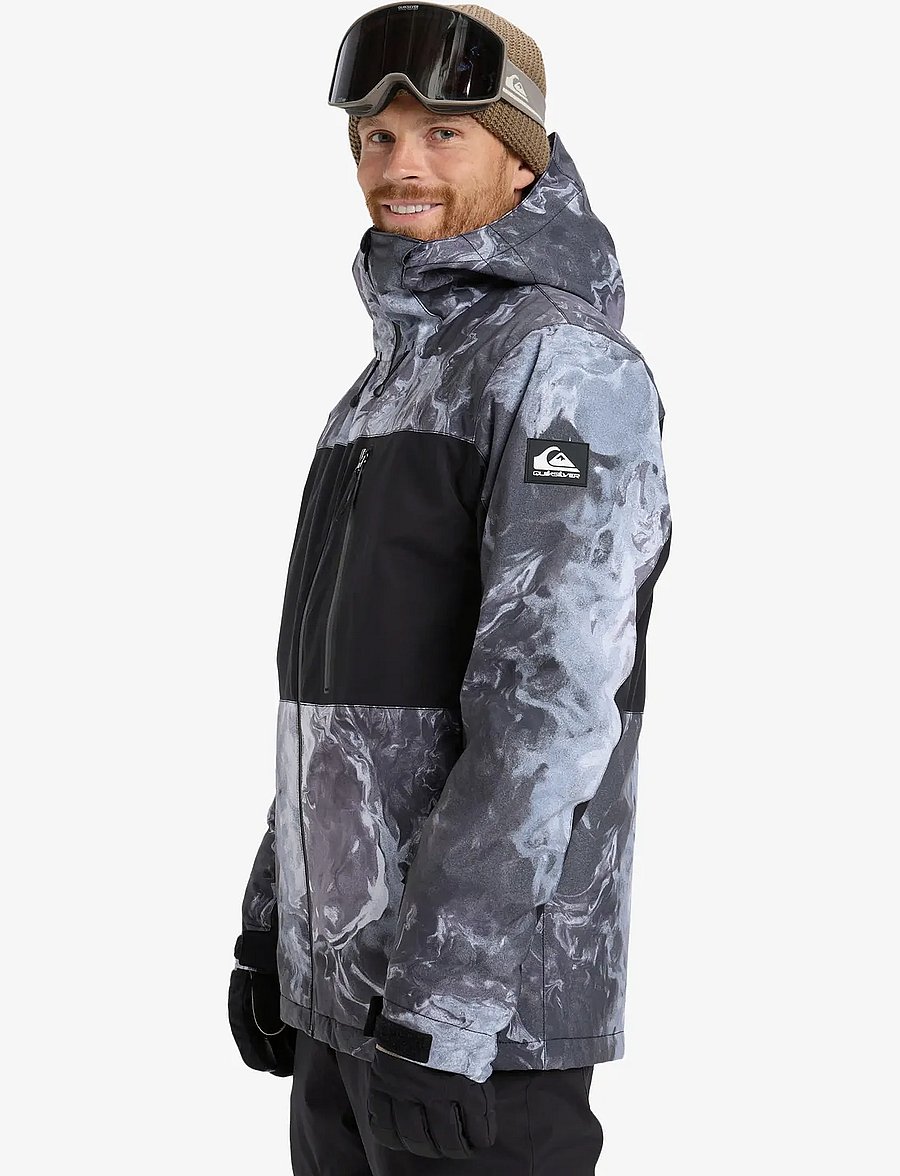 Quiksilver - SYCAMORE PRINTED JK - skijakker - thermostamp grayscale - 5