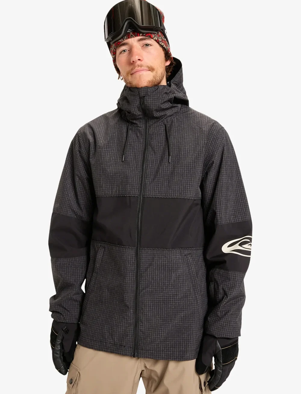Quiksilver - HIGH IN THE HOOD JK - slidinėjimo striukės - true black - 0