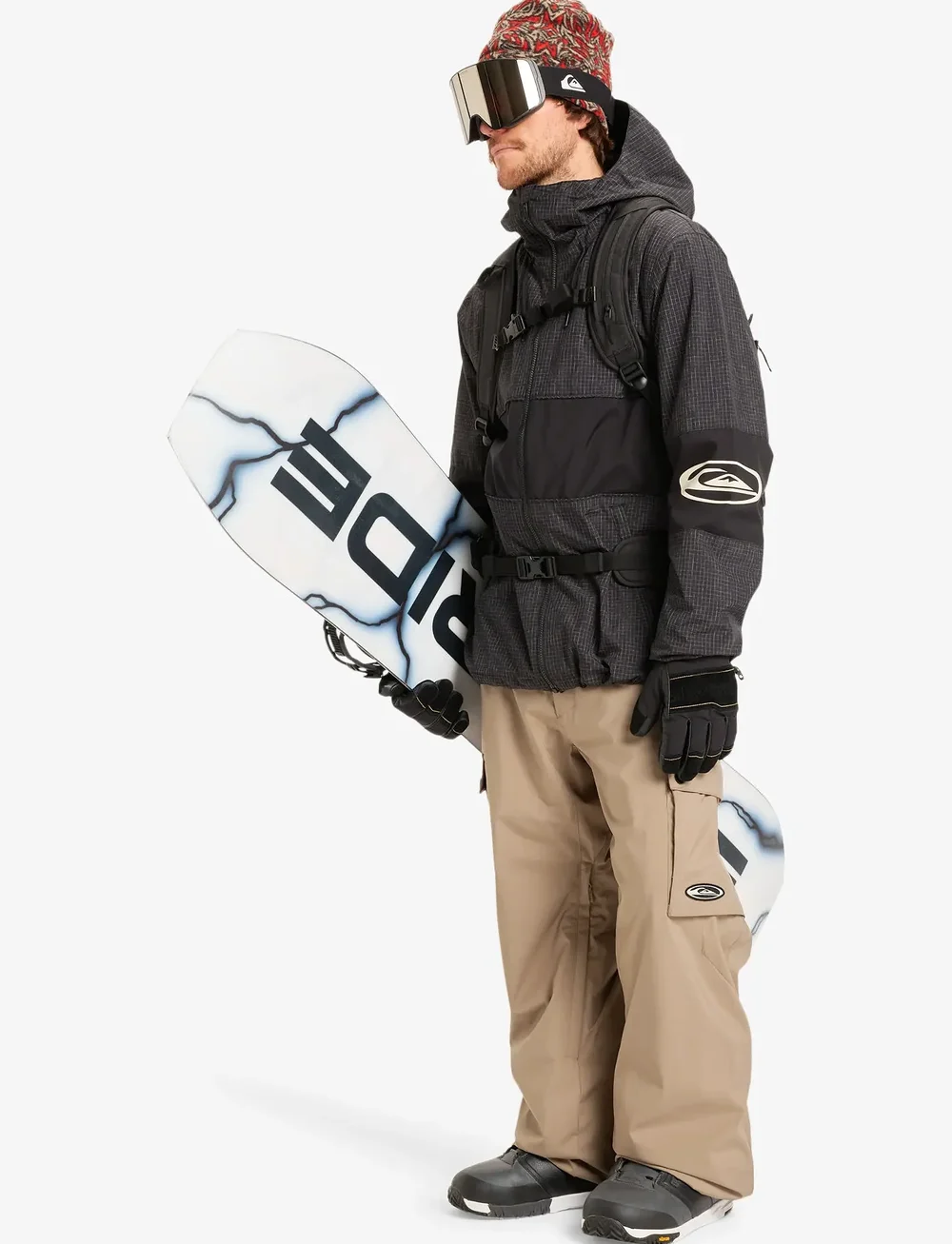 Quiksilver - HIGH IN THE HOOD JK - slidinėjimo striukės - true black - 4